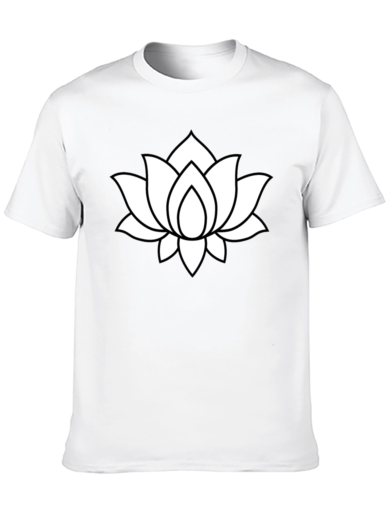 Lotus Flower Graphic T-Shirt - Black