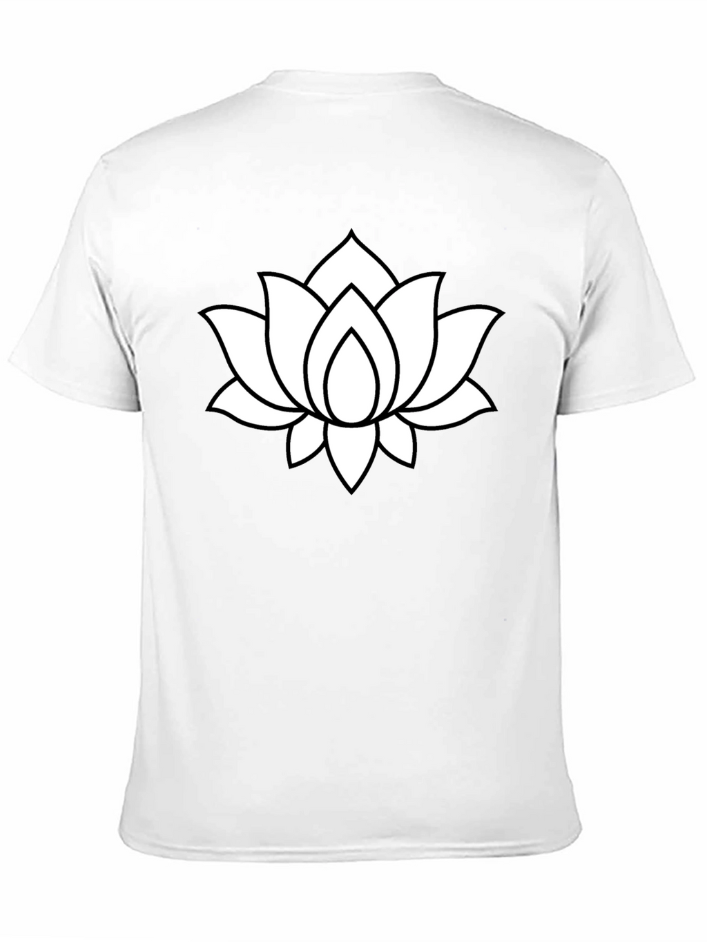 Lotus Flower Graphic T-Shirt - Black