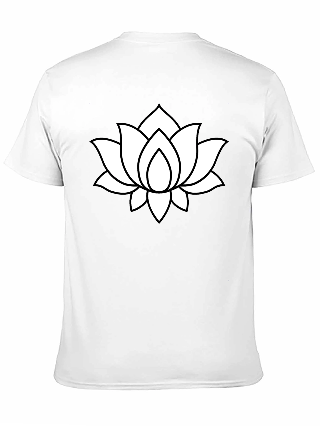 Lotus Flower Graphic T-Shirt - Black