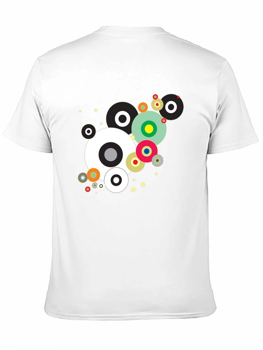 Modern Geometric Circles Black Graphic Tee