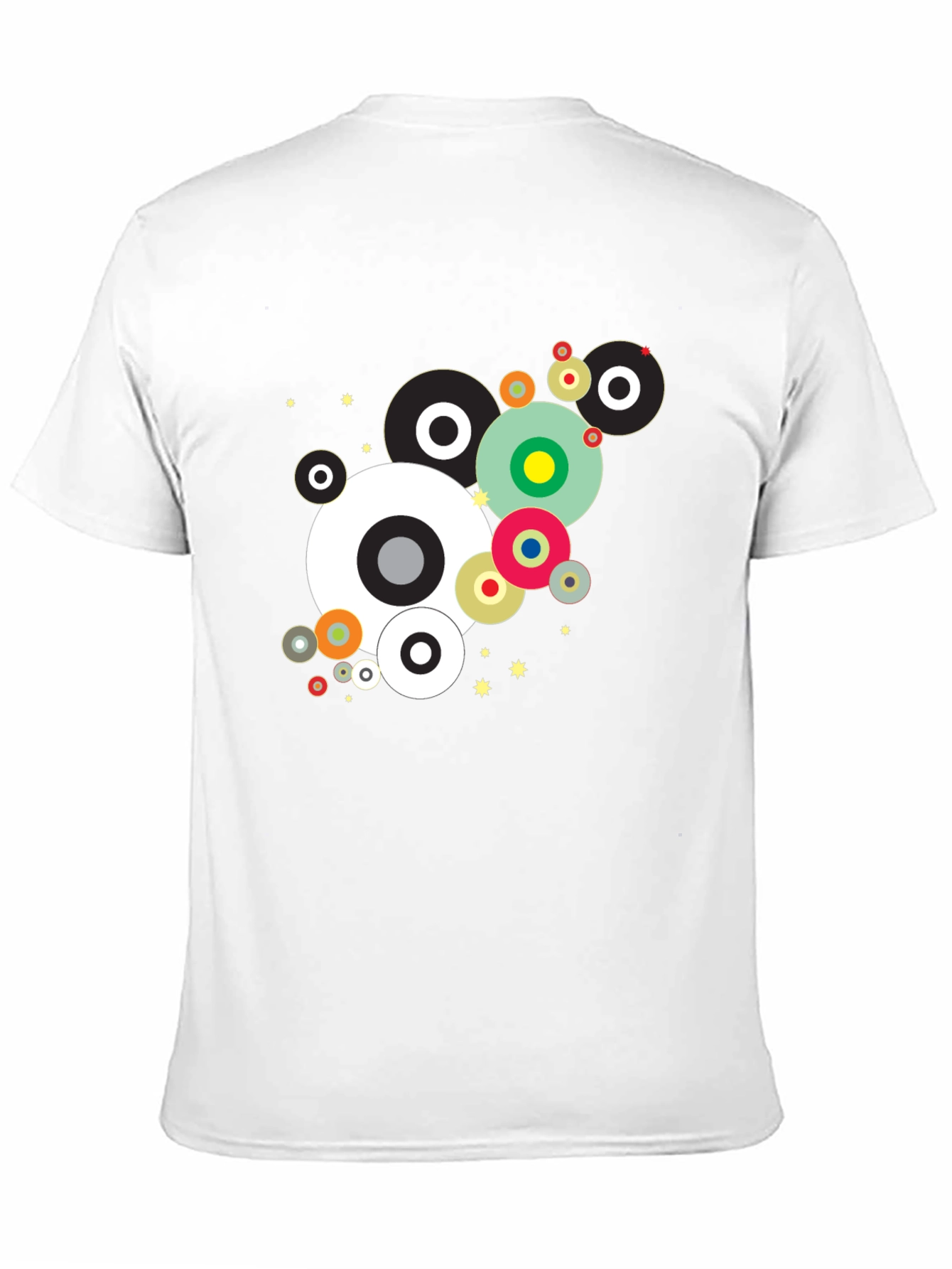 Modern Geometric Circles Black Graphic Tee