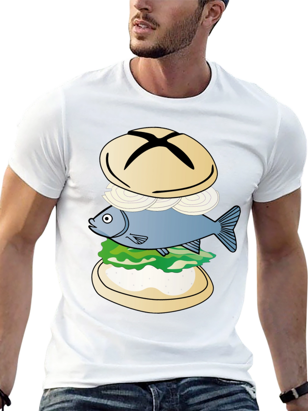 Fish Sandwich Graphic T-Shirt