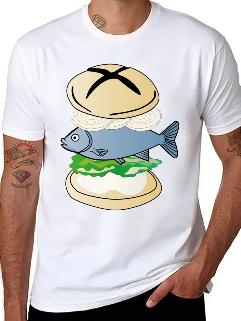 Fish Sandwich Graphic T-Shirt