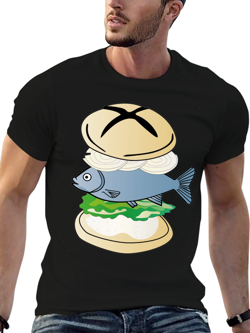 Fish Sandwich Graphic T-Shirt
