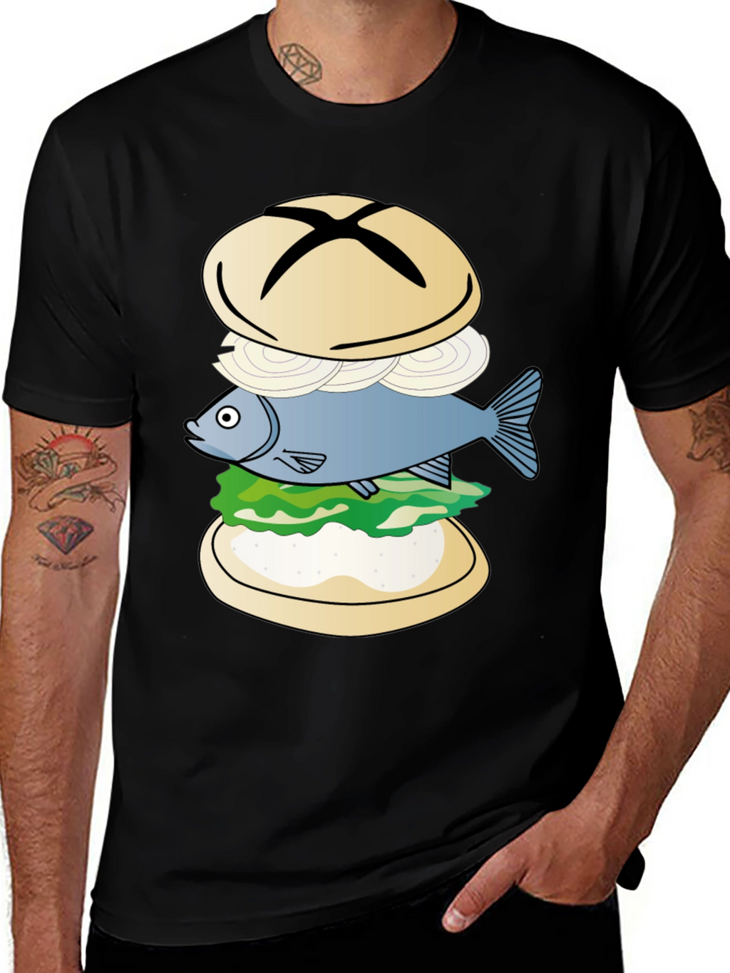 Fish Sandwich Graphic T-Shirt