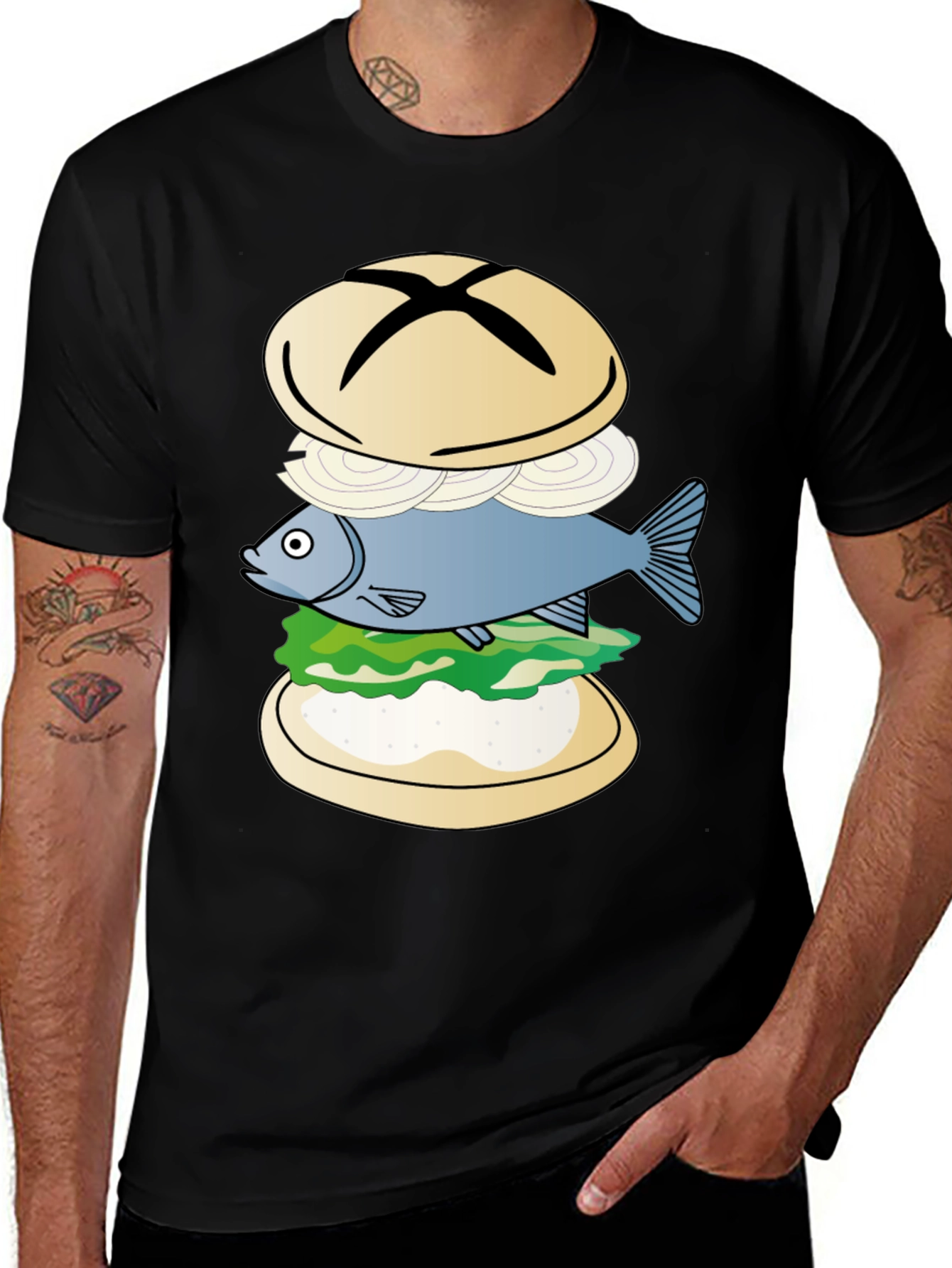 Fish Sandwich Graphic T-Shirt