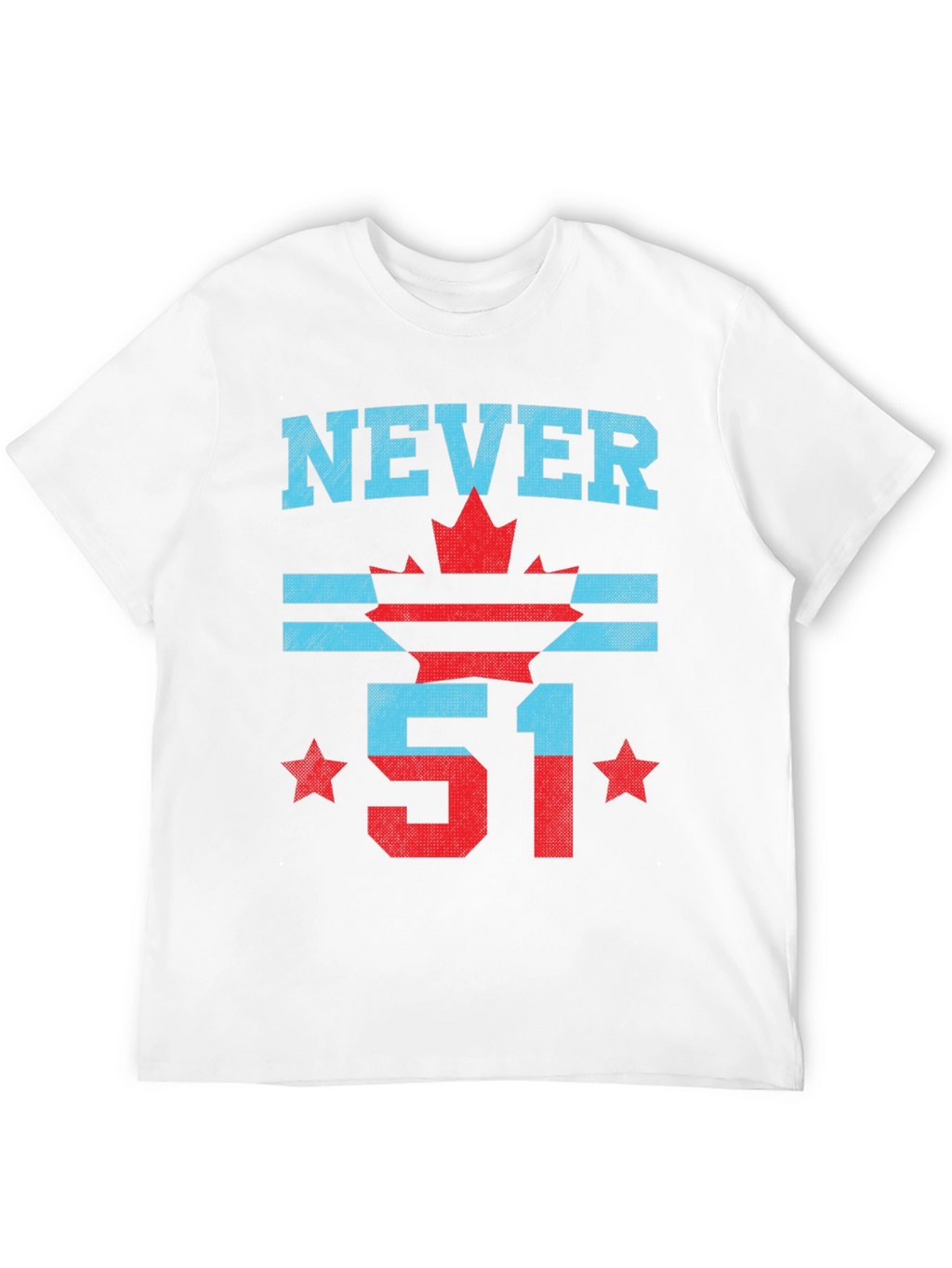 Never 51 T-Shirt: Canada Flag Graphic Tee
