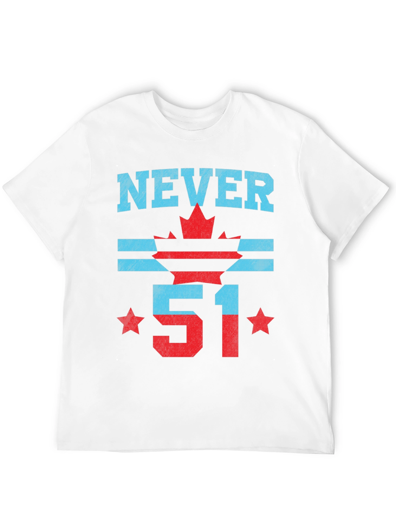 Never 51 T-Shirt: Canada Flag Graphic Tee