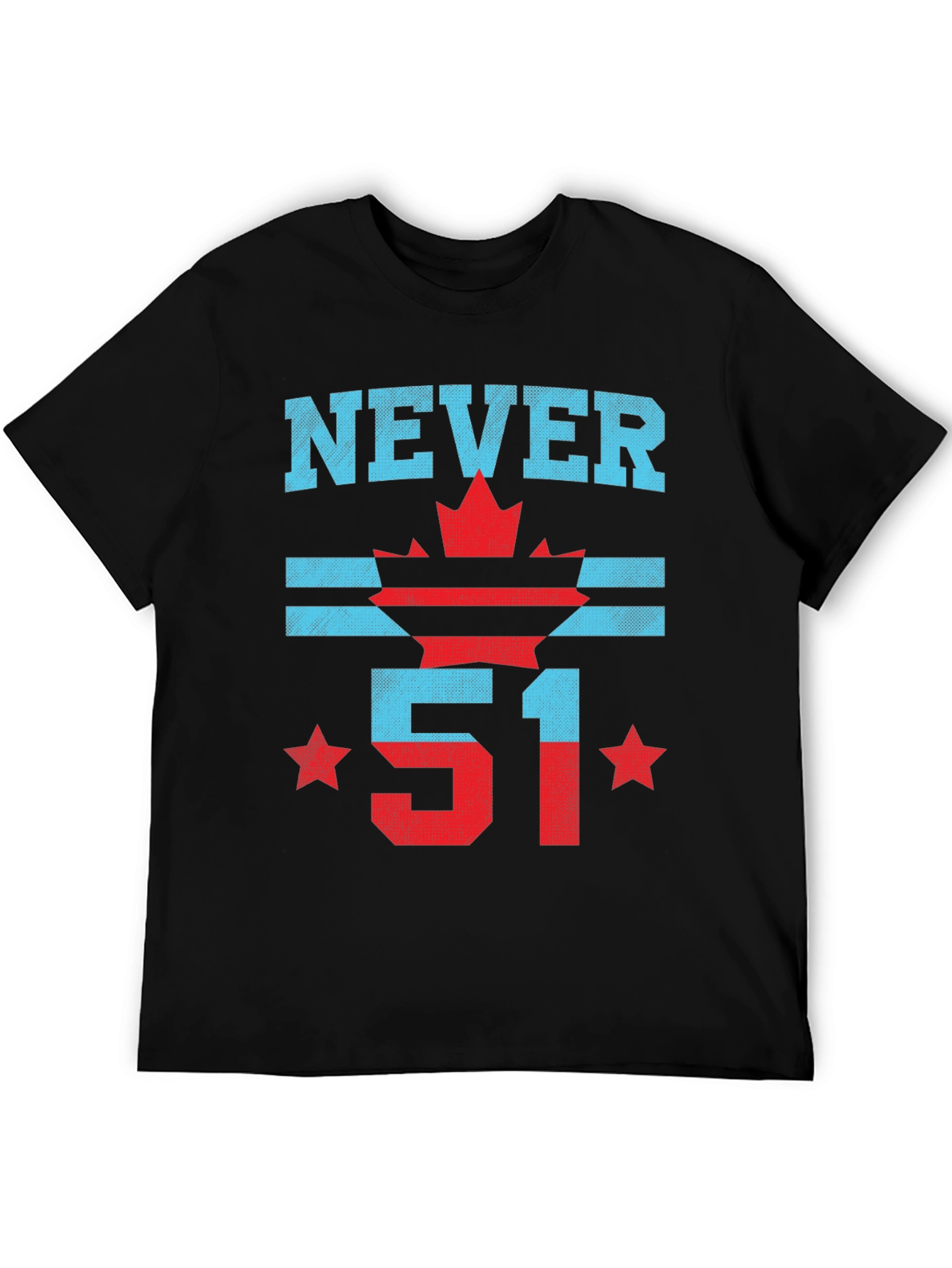 Never 51 T-Shirt: Canada Flag Graphic Tee