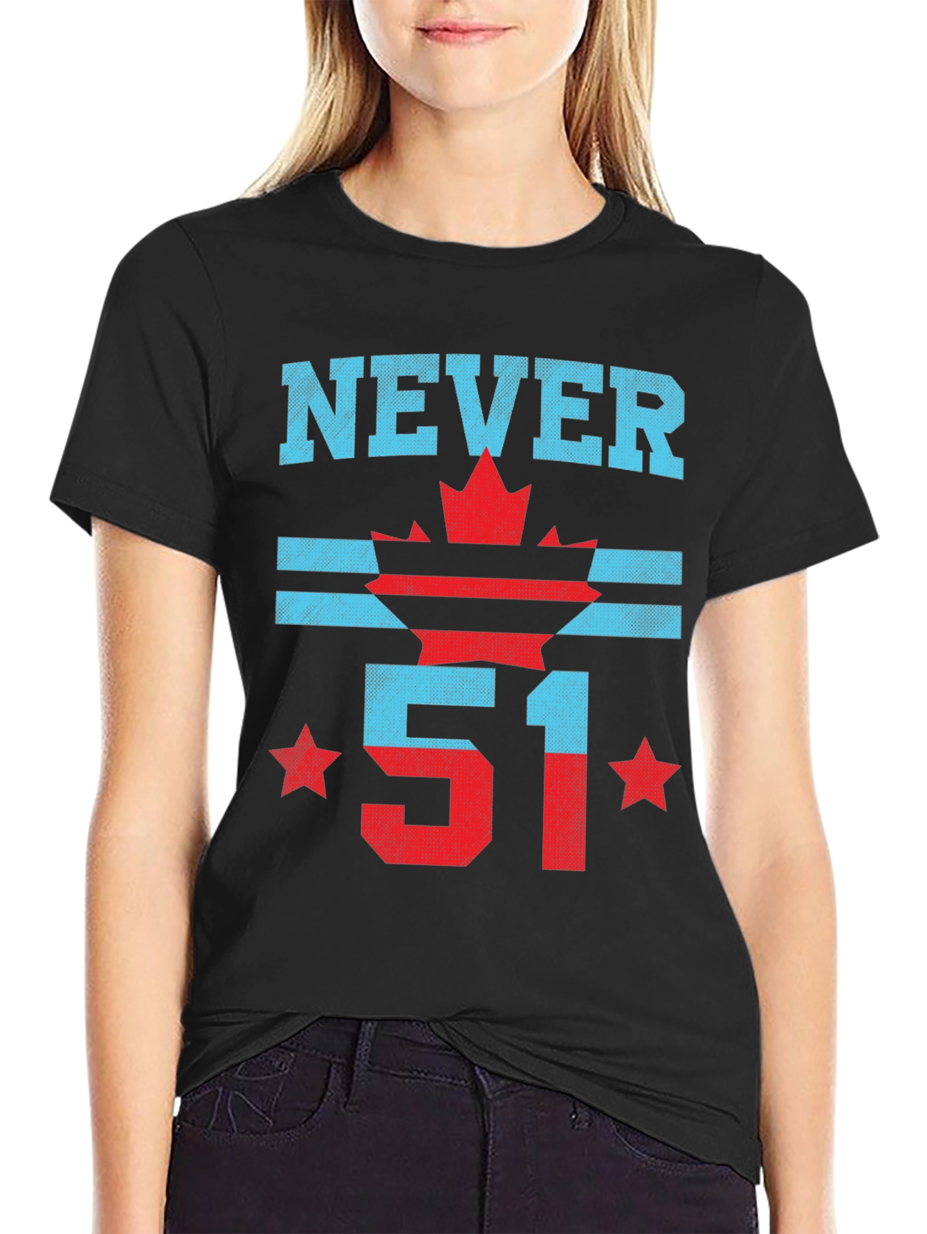 Never 51 T-Shirt: Canada Flag Graphic Tee