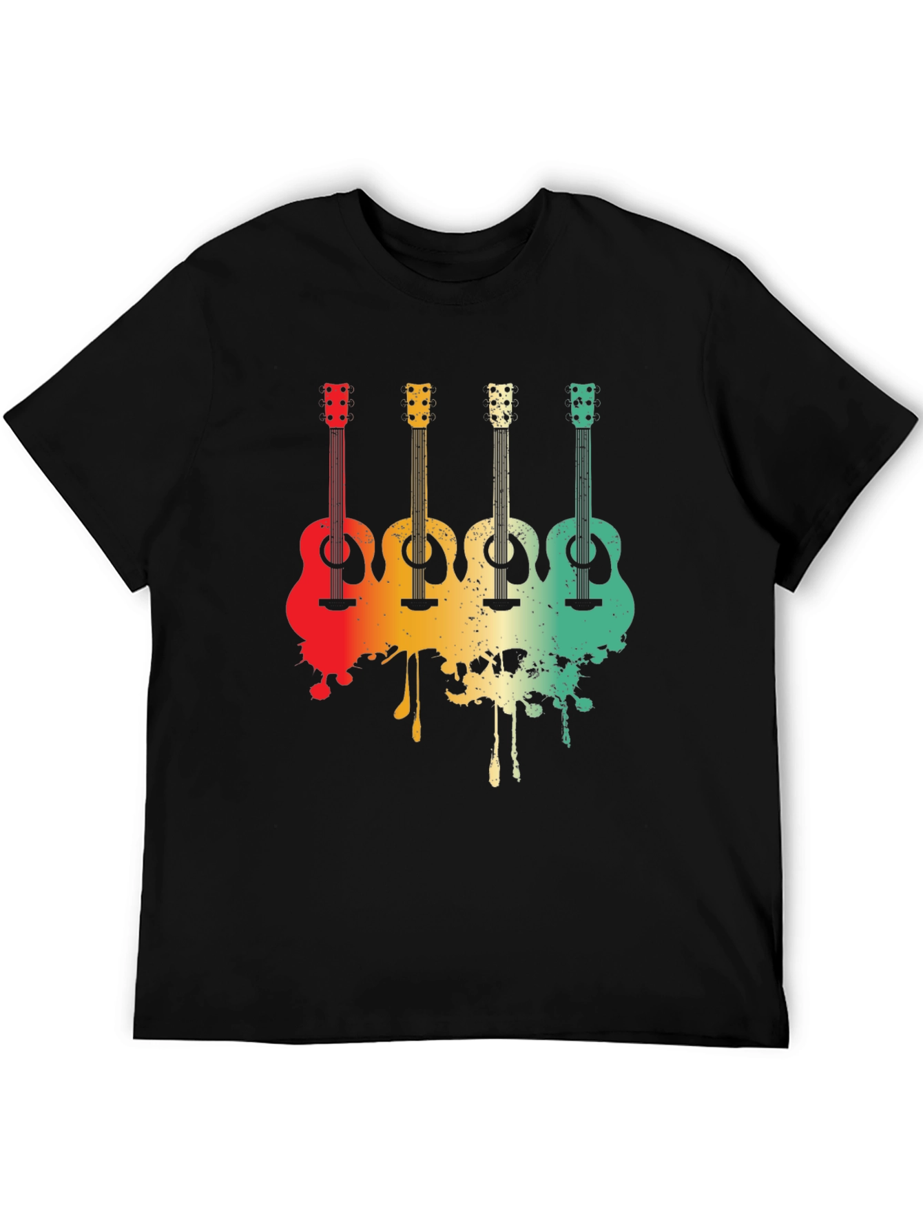 Retro Guitar Graphic Tee - Musician T-Shirt