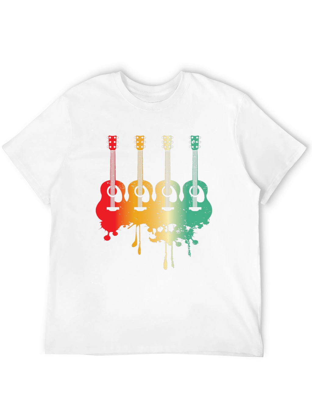 Retro Guitar Graphic Tee - Musician T-Shirt