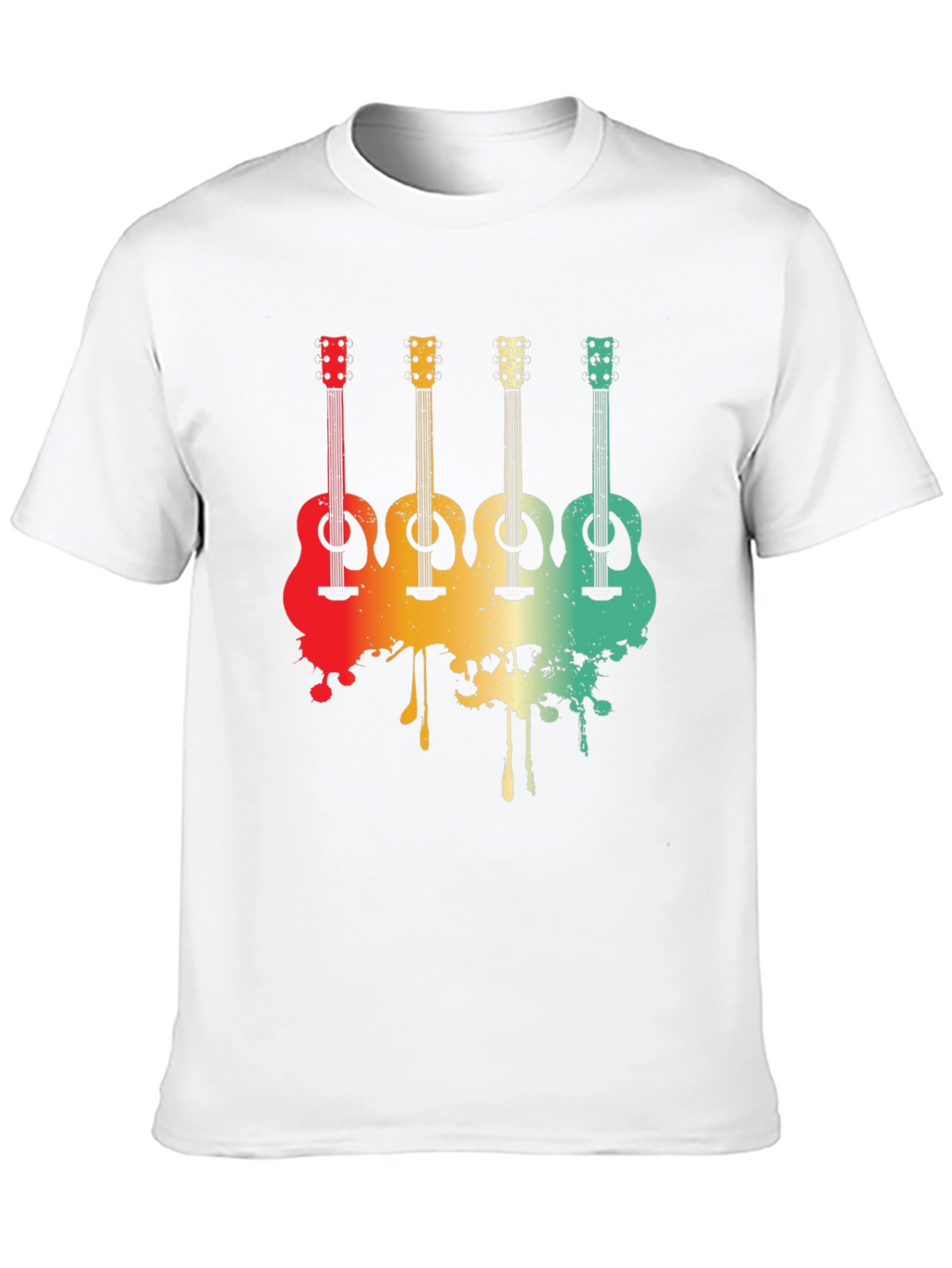 Retro Guitar Graphic Tee - Musician T-Shirt