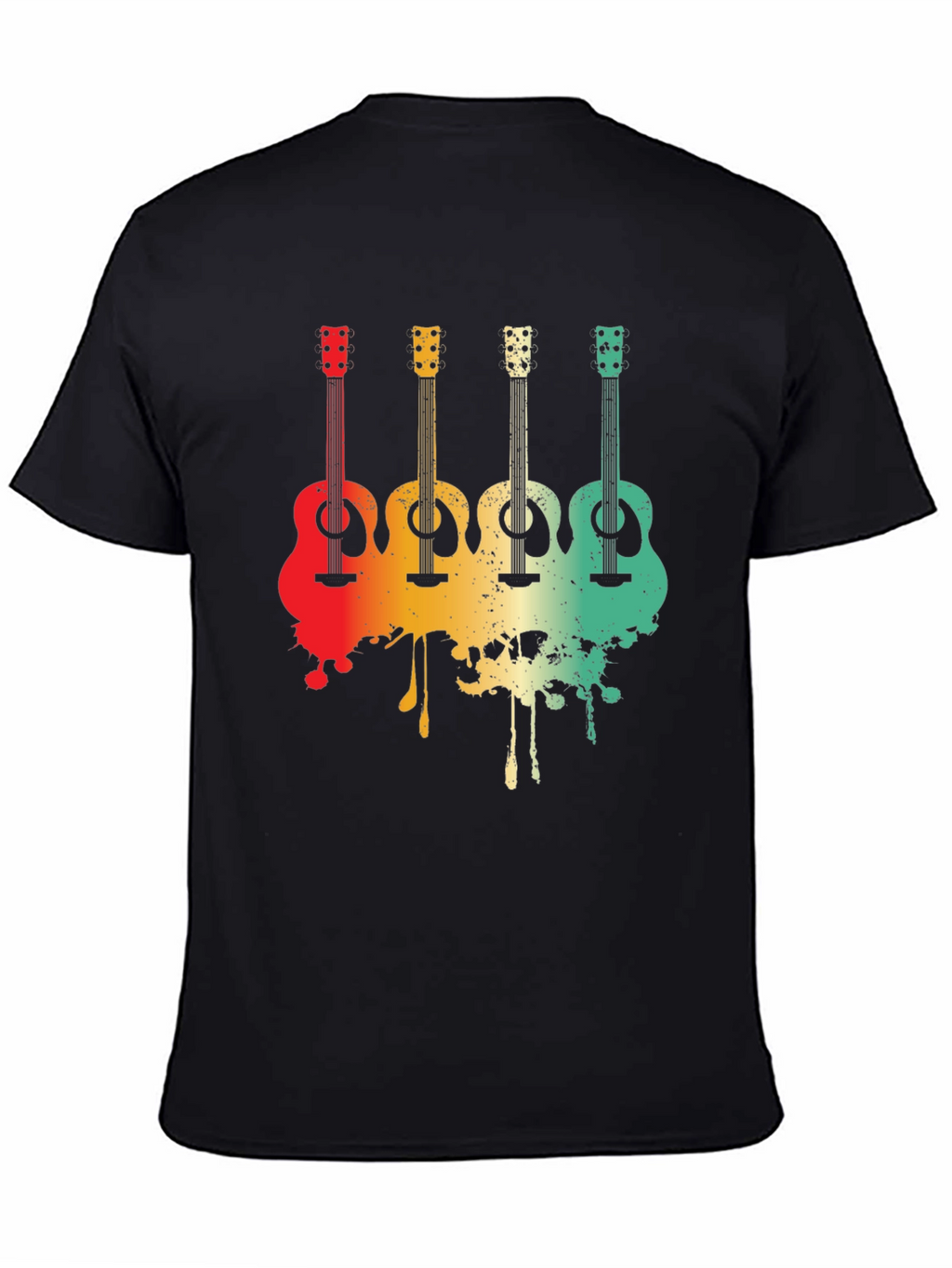 Retro Guitar Graphic Tee - Musician T-Shirt