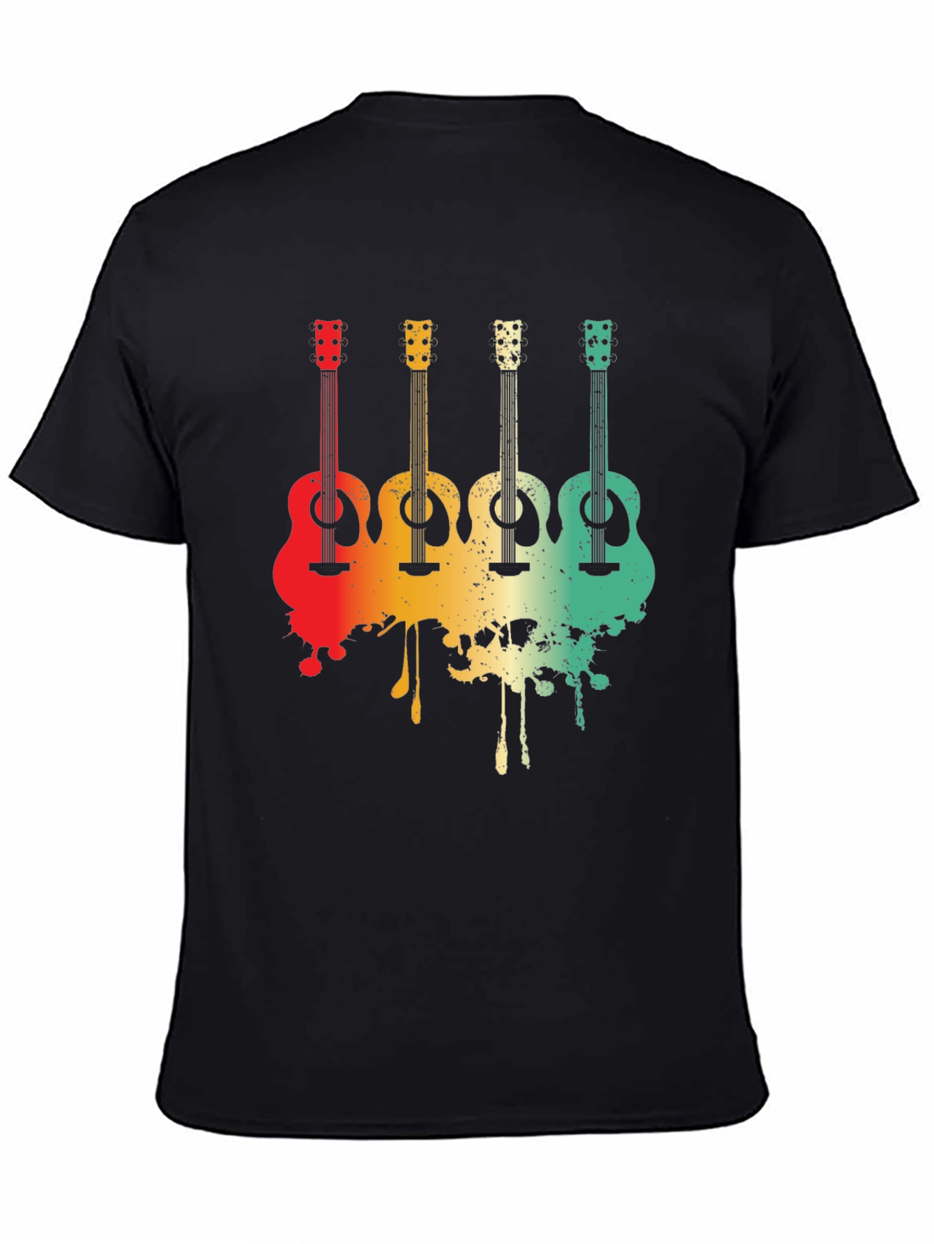 Retro Guitar Graphic Tee - Musician T-Shirt