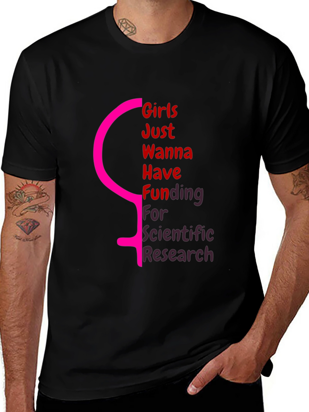 Girls Just Wanna Have Funding Black T-Shirt