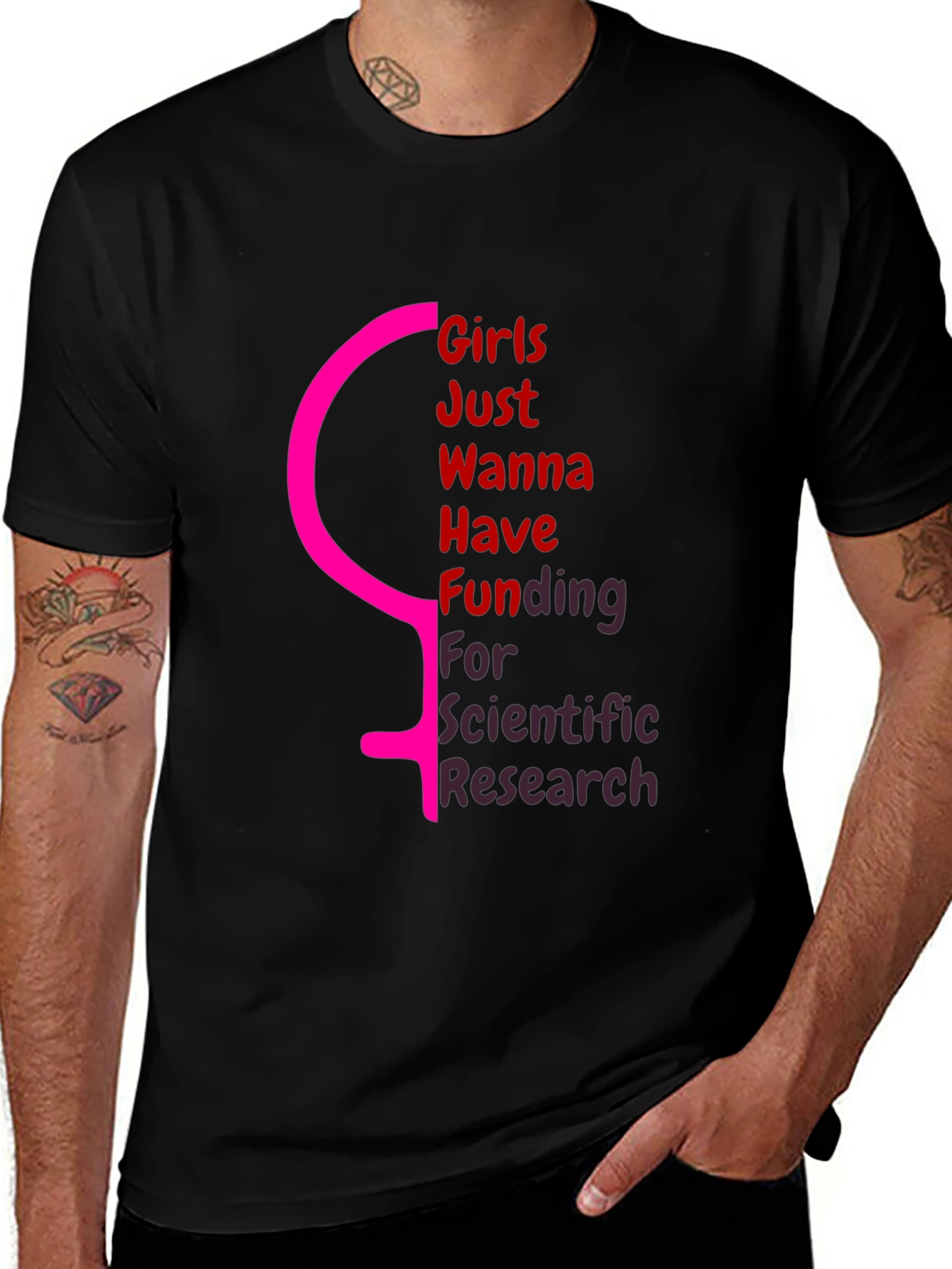 Girls Just Wanna Have Funding Black T-Shirt
