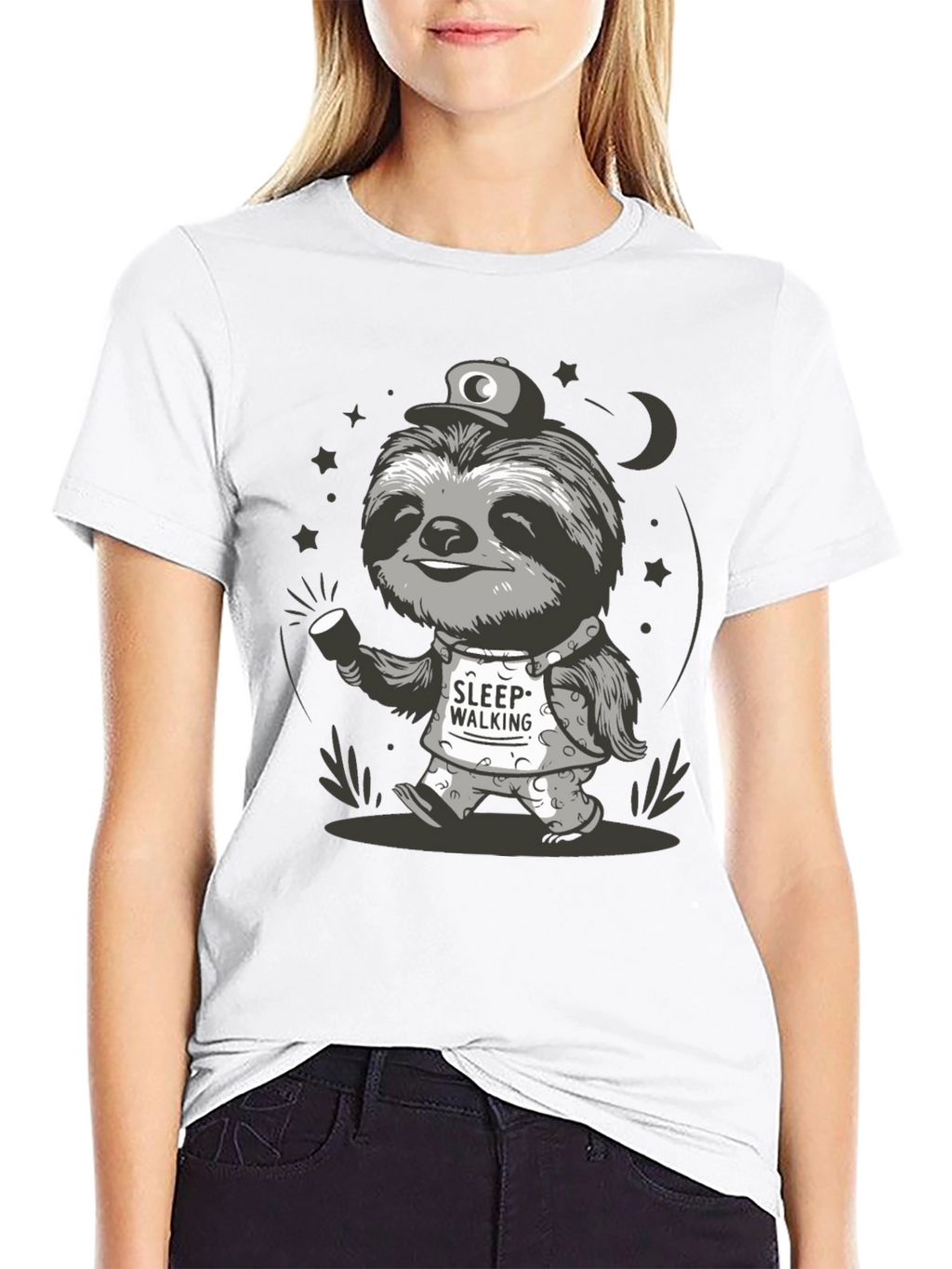 Sleepwalking Sloth Graphic Tee