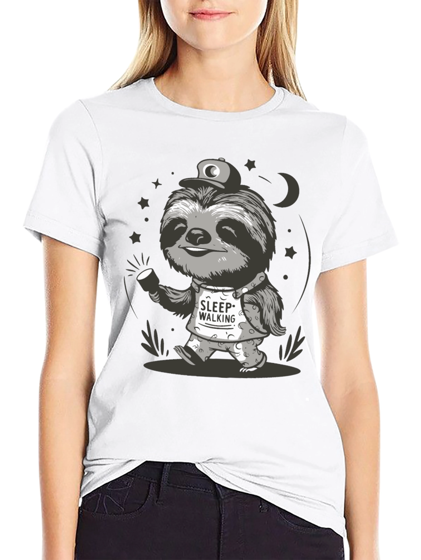 Sleepwalking Sloth Graphic Tee