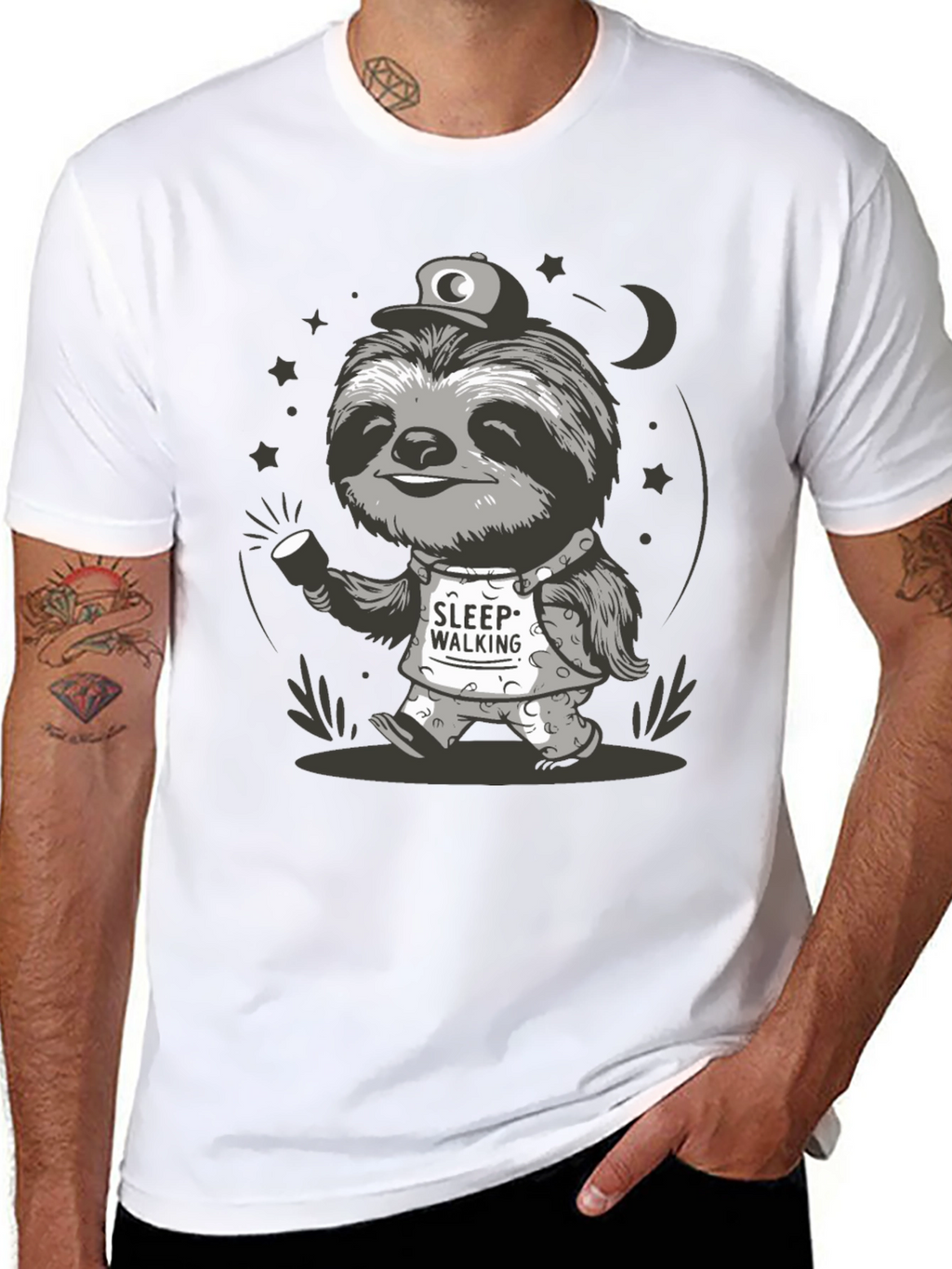 Sleepwalking Sloth Graphic Tee