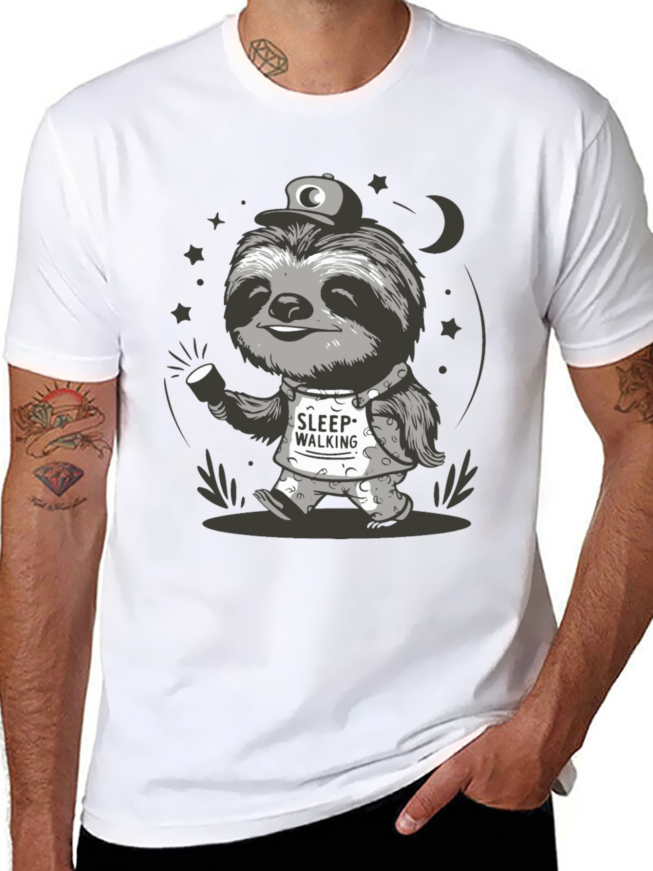 Sleepwalking Sloth Graphic Tee