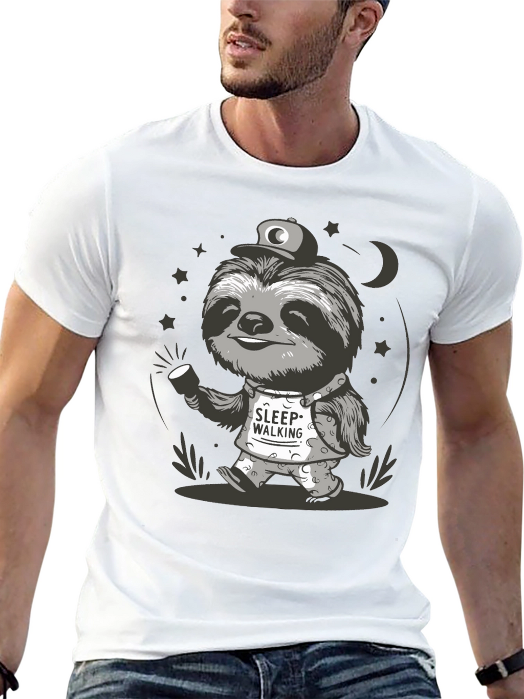 Sleepwalking Sloth Graphic Tee