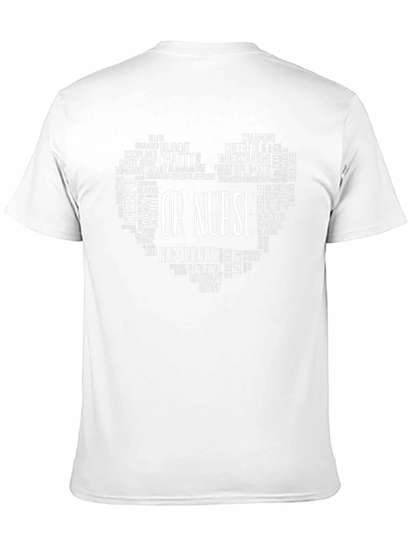 OR Nurse Heart Word Art T-Shirt