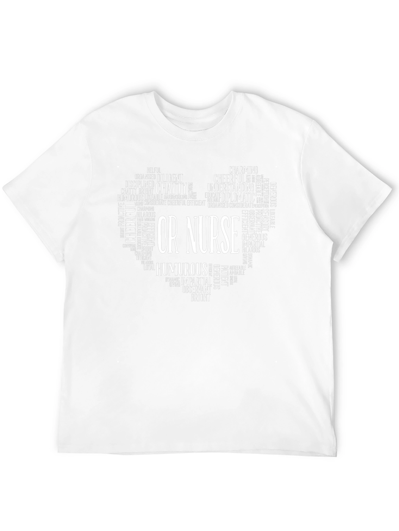 OR Nurse Heart Word Art T-Shirt