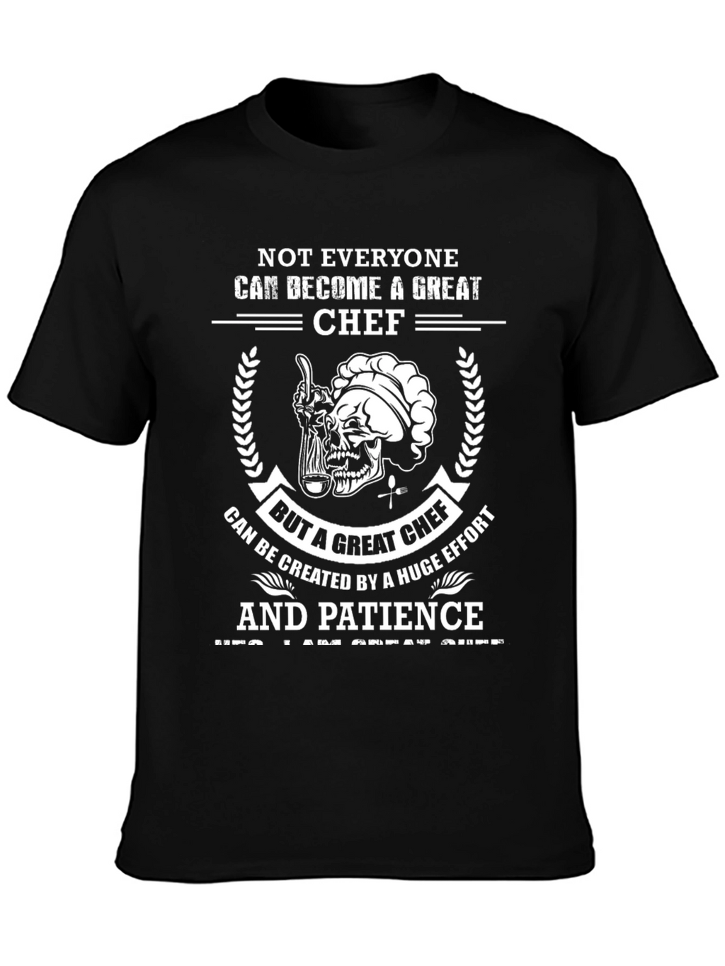Great Chef T-Shirt - Skull Chef Design