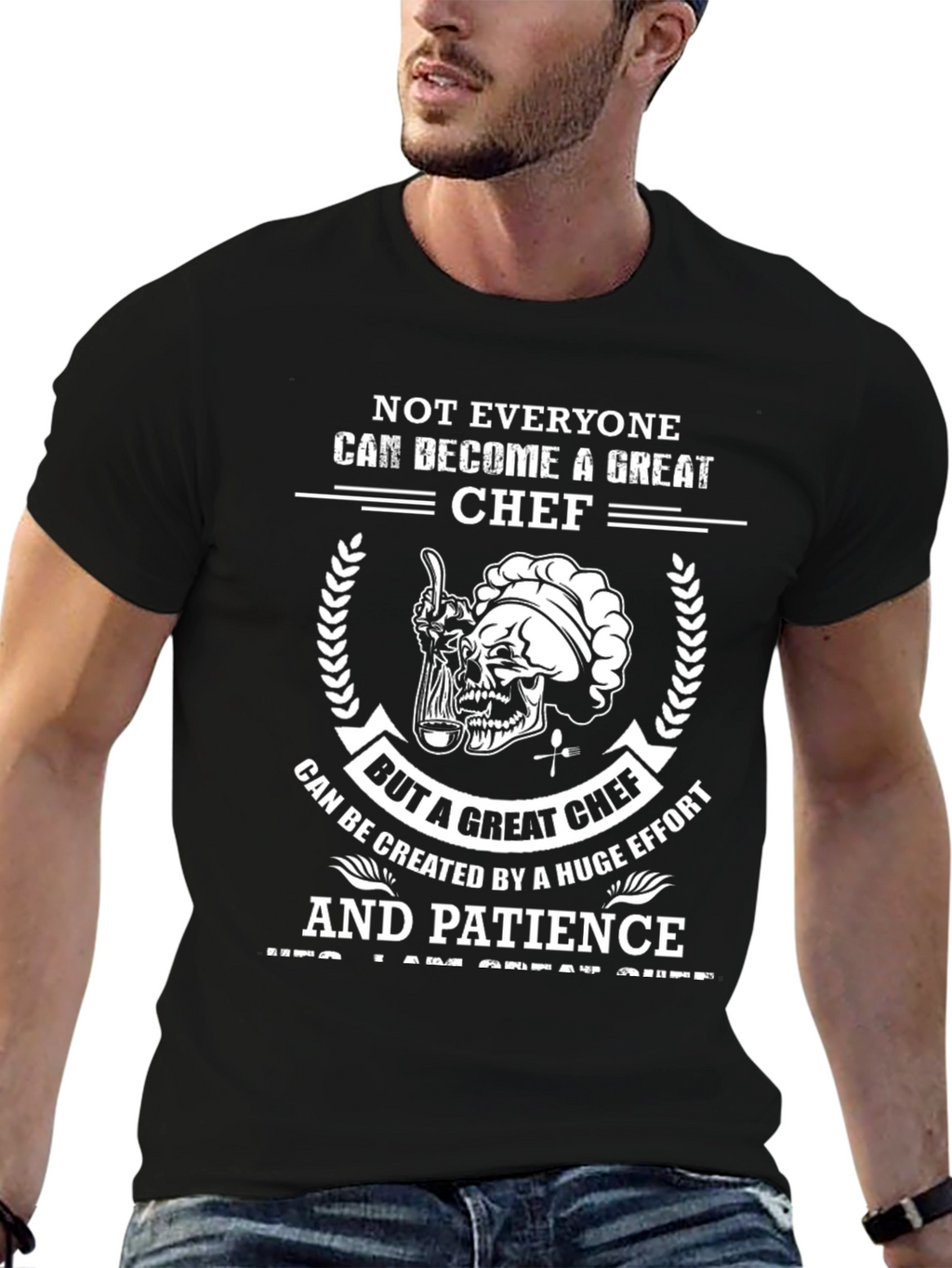 Great Chef T-Shirt - Skull Chef Design