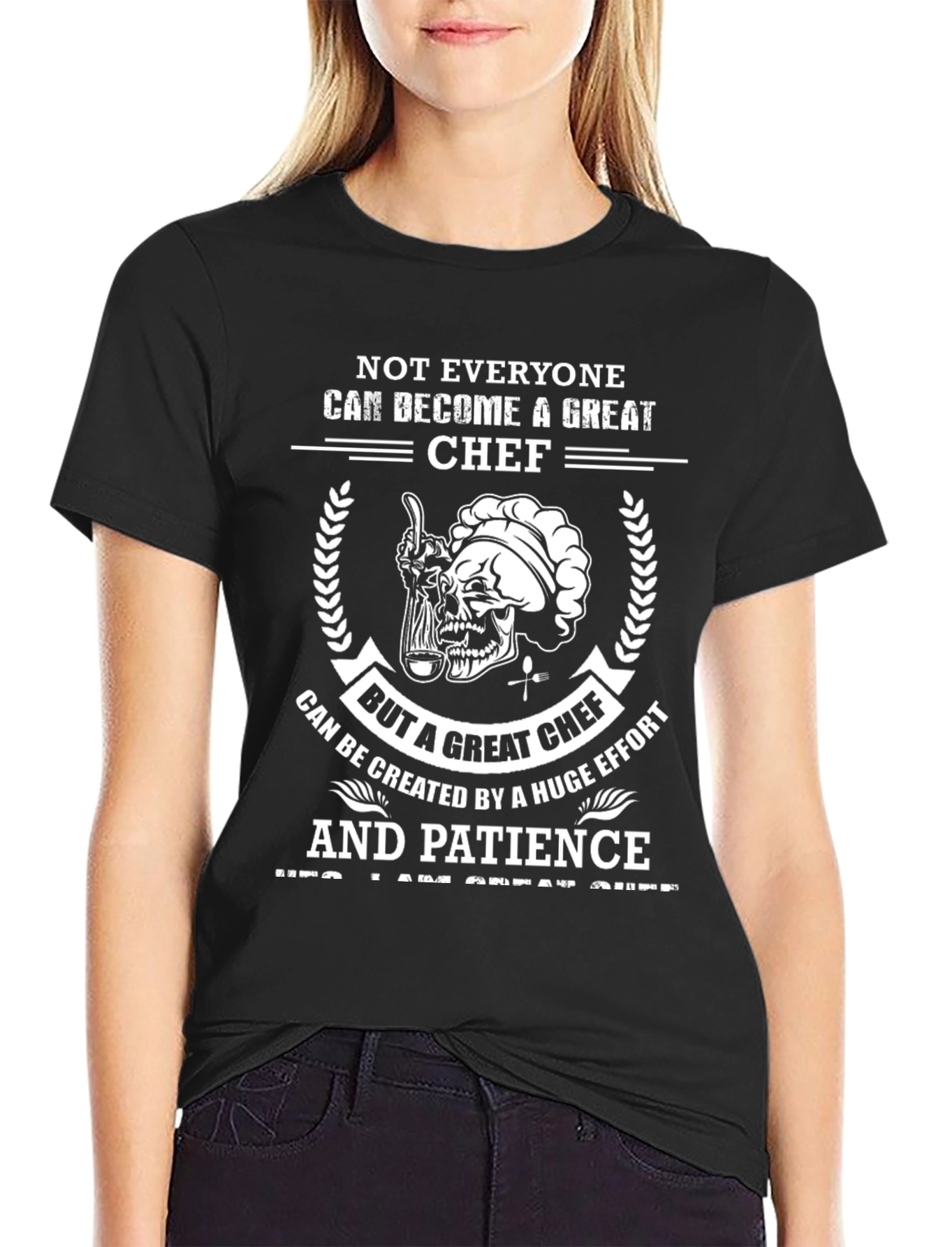 Great Chef T-Shirt - Skull Chef Design