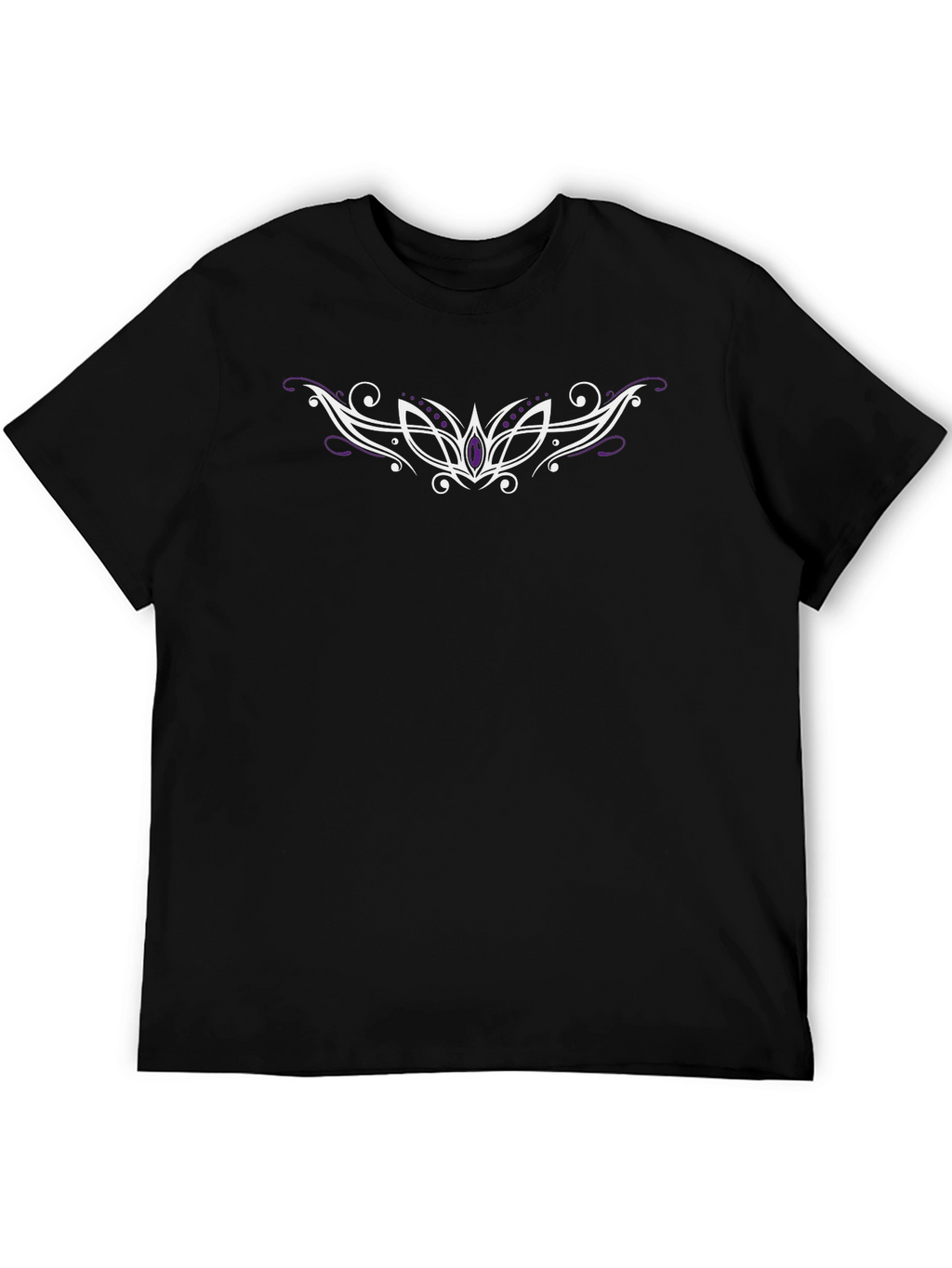 Tribal Style Graphic Print Black T-Shirt