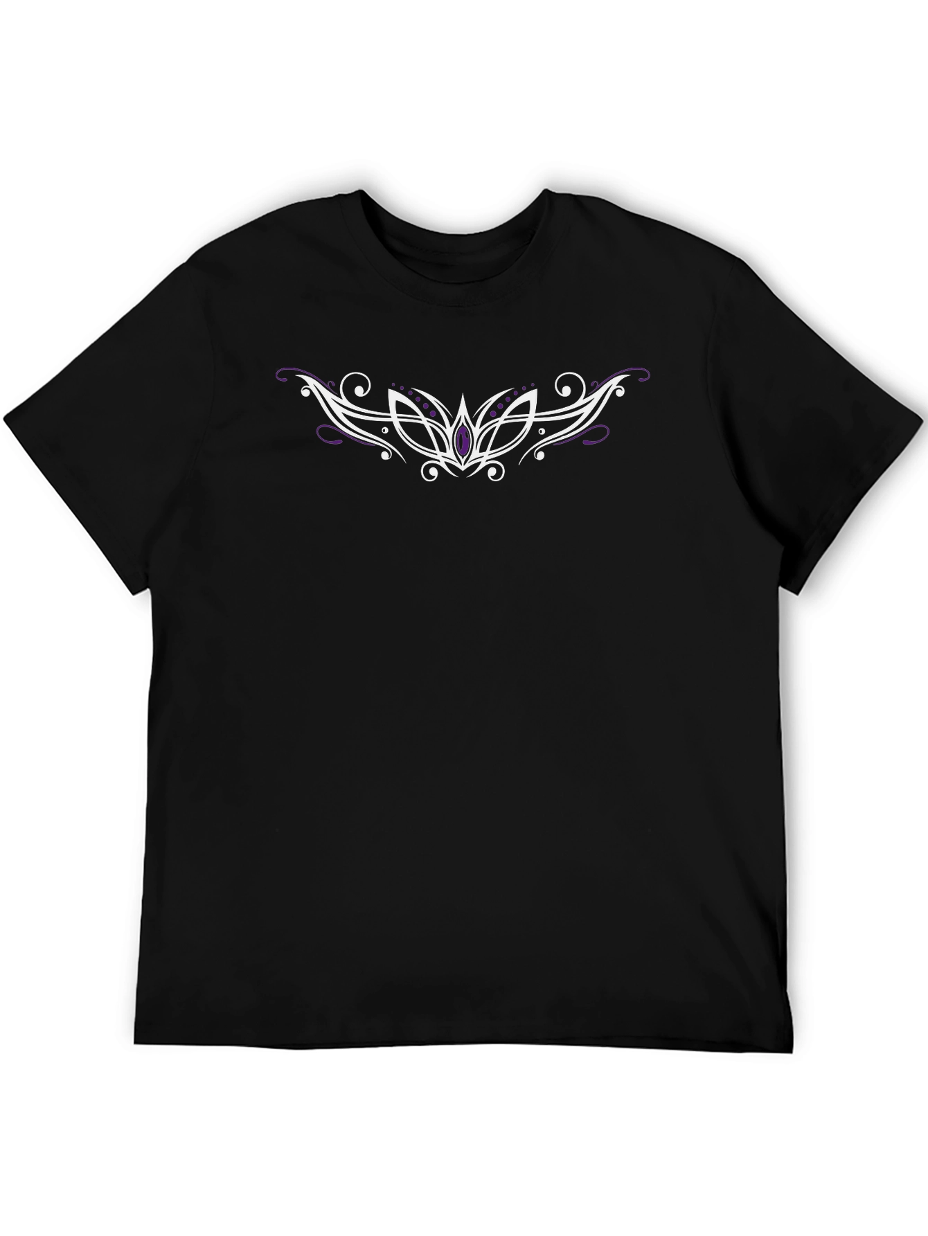 Tribal Style Graphic Print Black T-Shirt