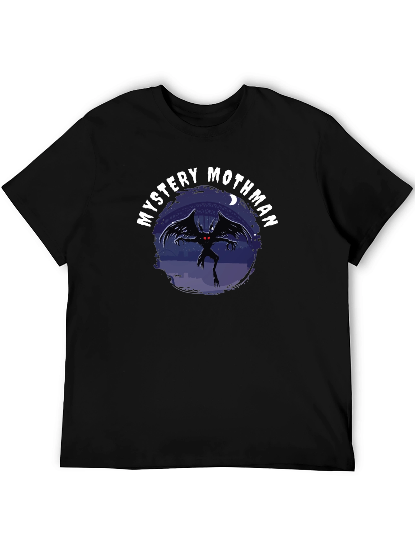 Mystery Mothman Graphic Tee - Black