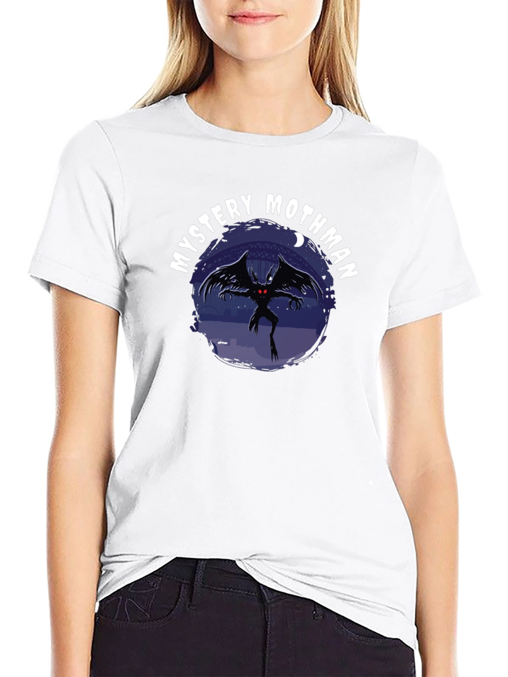 Mystery Mothman Graphic Tee - Black