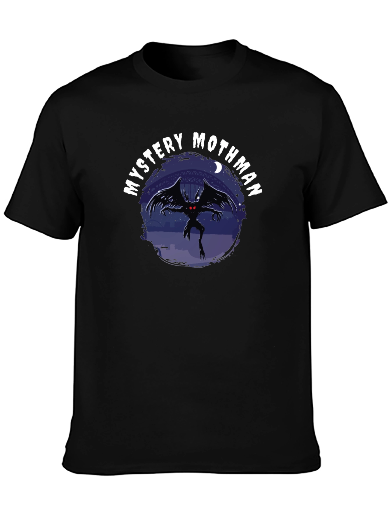 Mystery Mothman Graphic Tee - Black