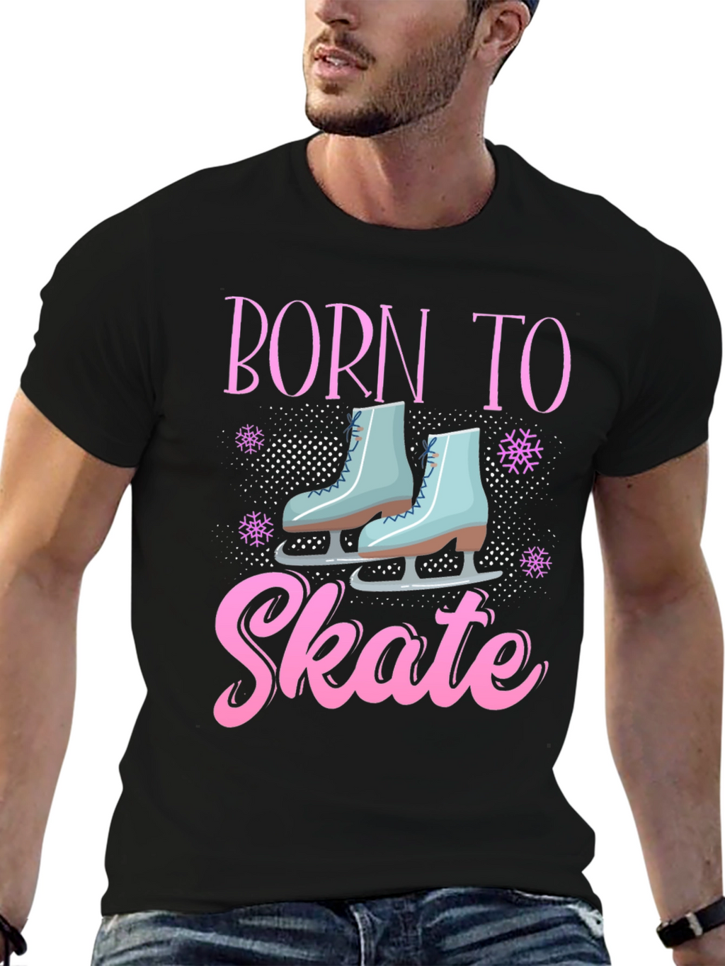 Born To Skate Black Graphic Tee