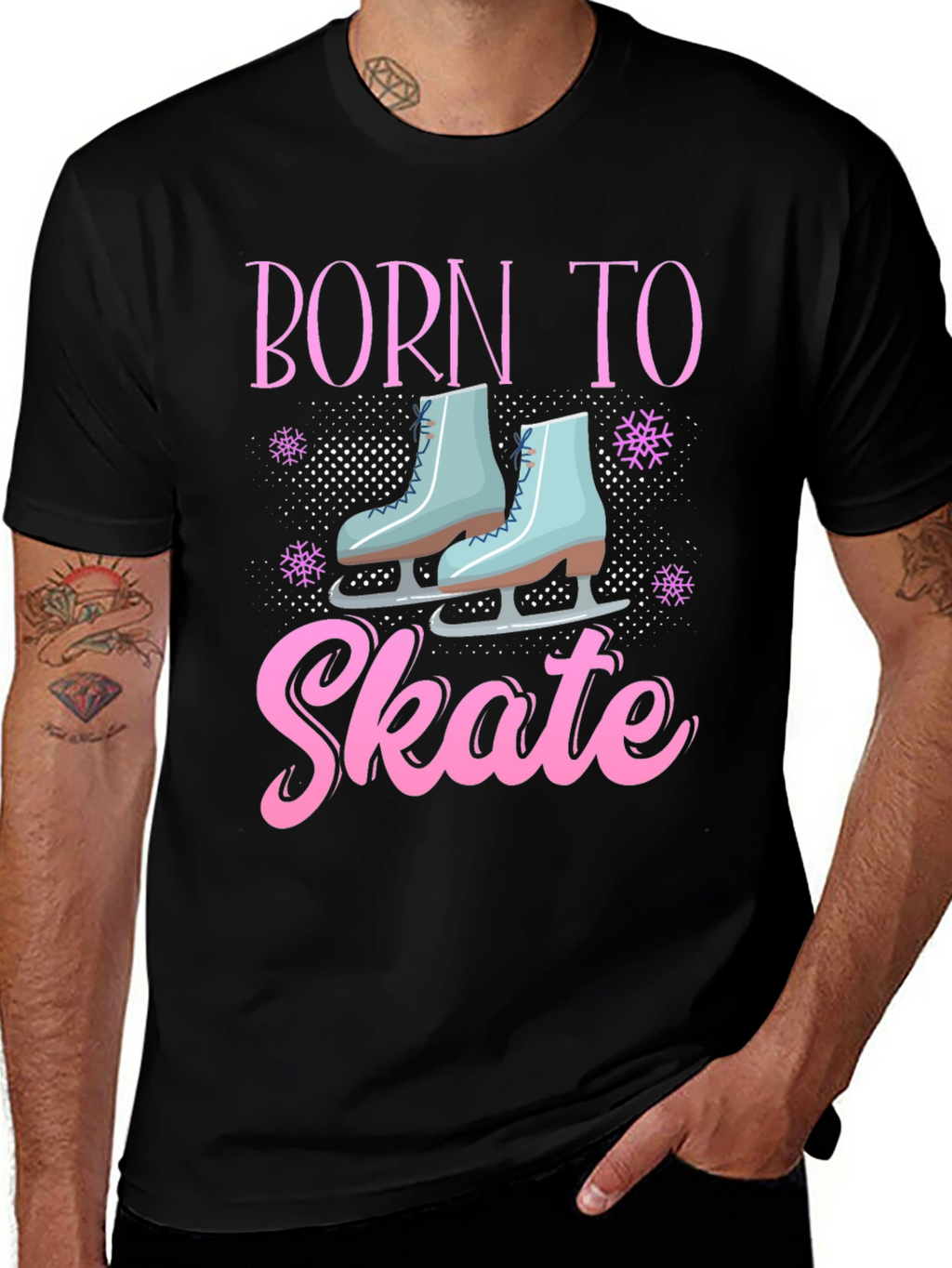 Born To Skate Black Graphic Tee