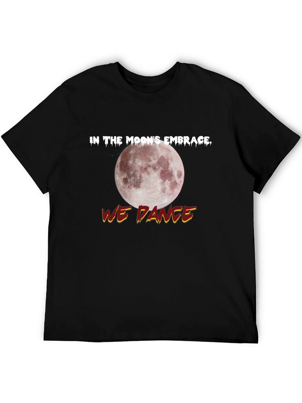 Moons Embrace Dance Graphic Tee - Black Cotton