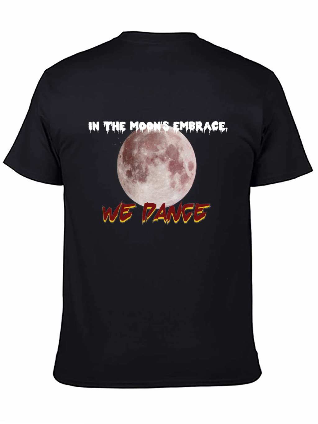 Moons Embrace Dance Graphic Tee - Black Cotton
