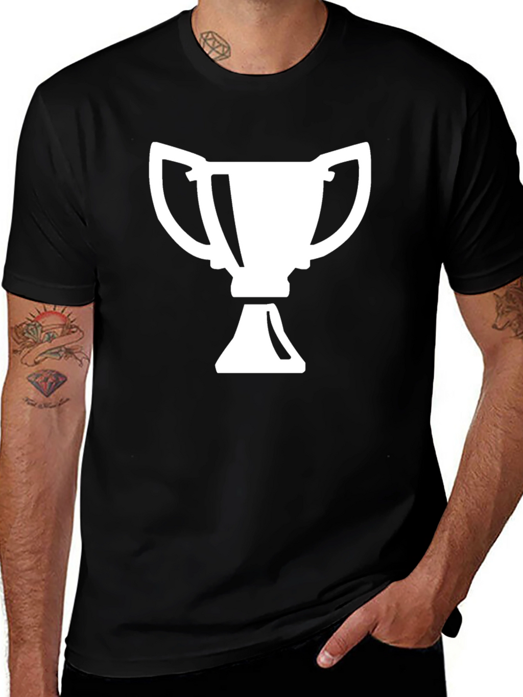 Winner Trophy Graphic Tee - Black