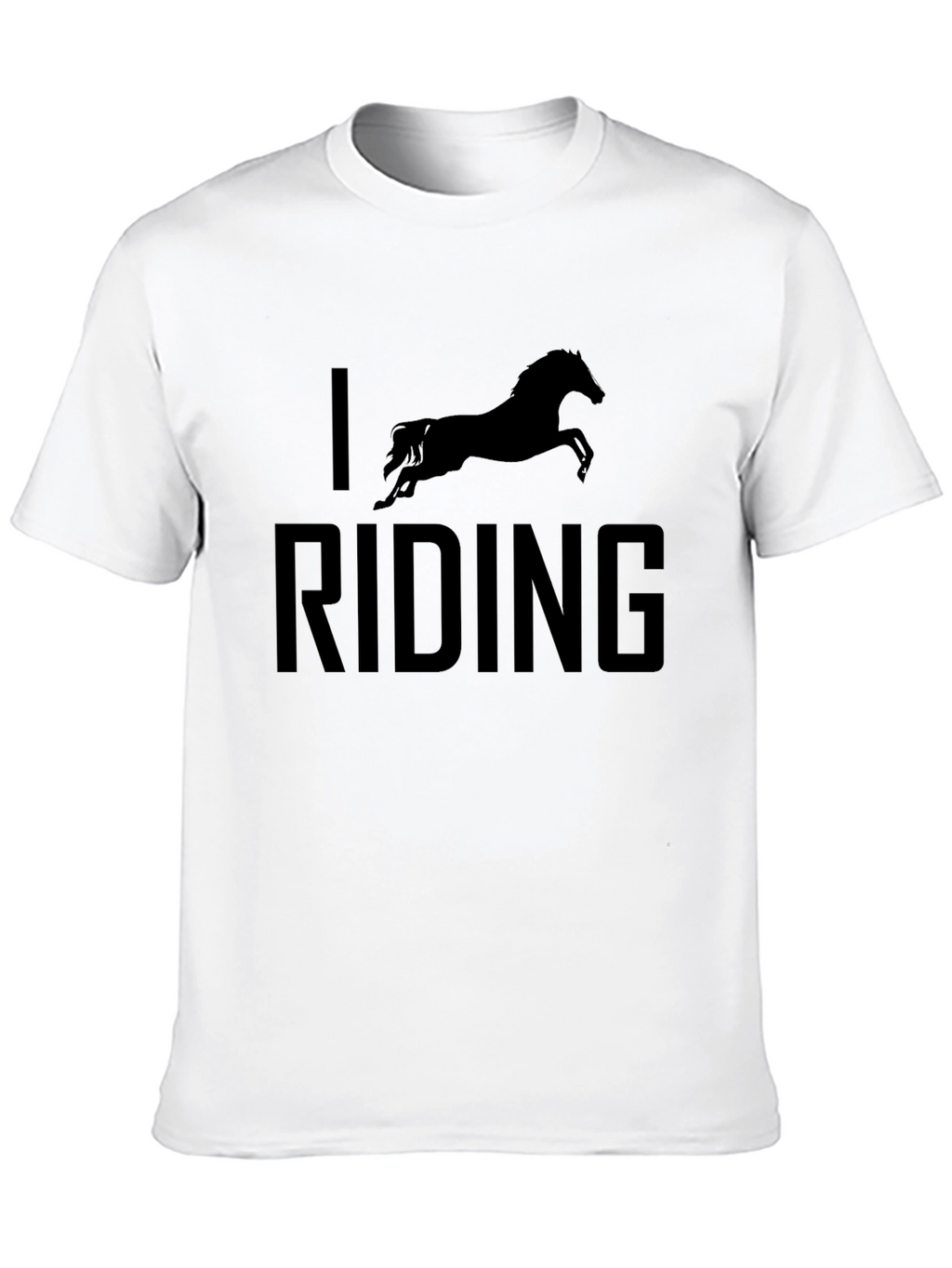 I Love Riding Black Graphic Tee Shirt