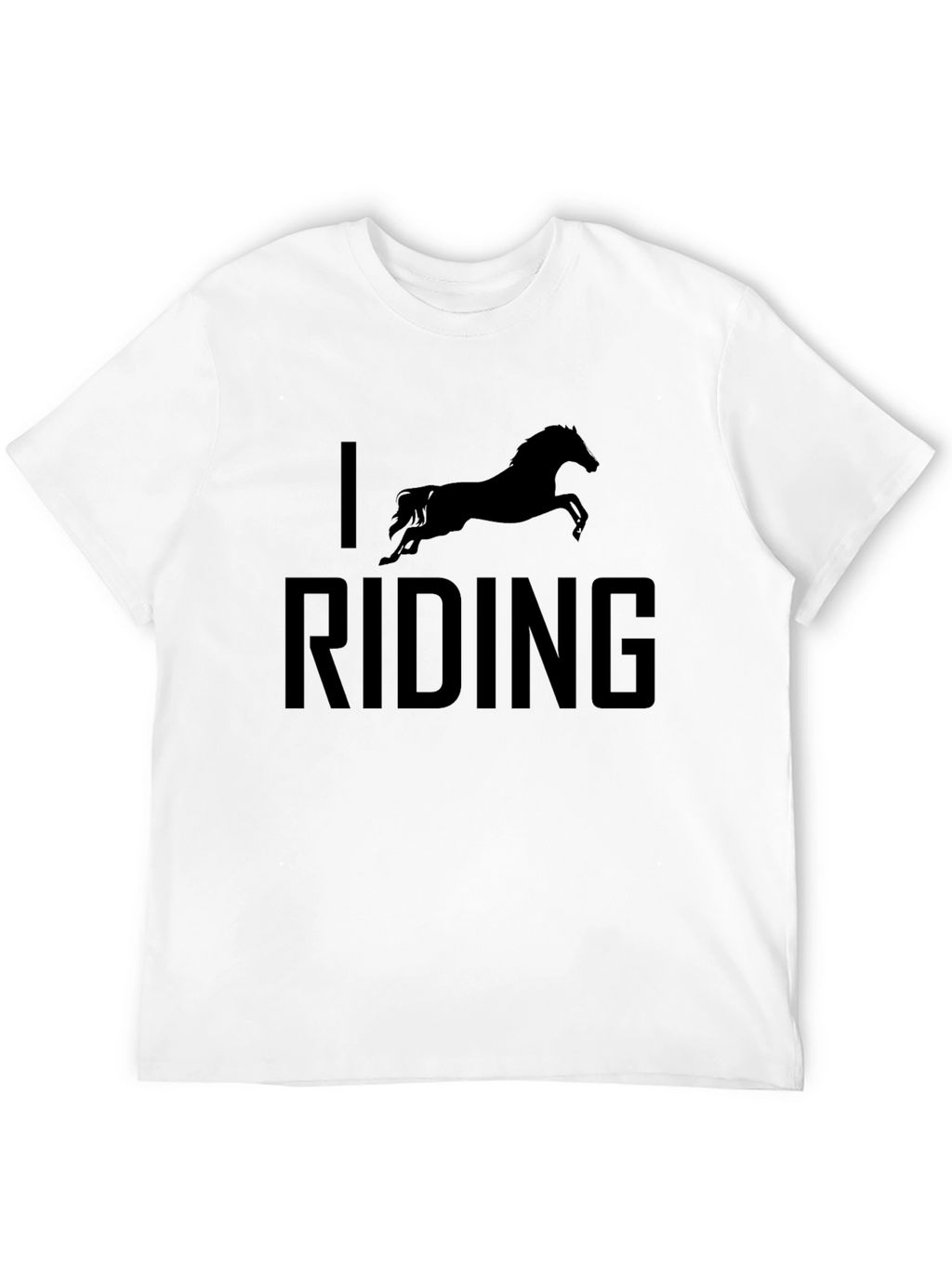 I Love Riding Black Graphic Tee Shirt
