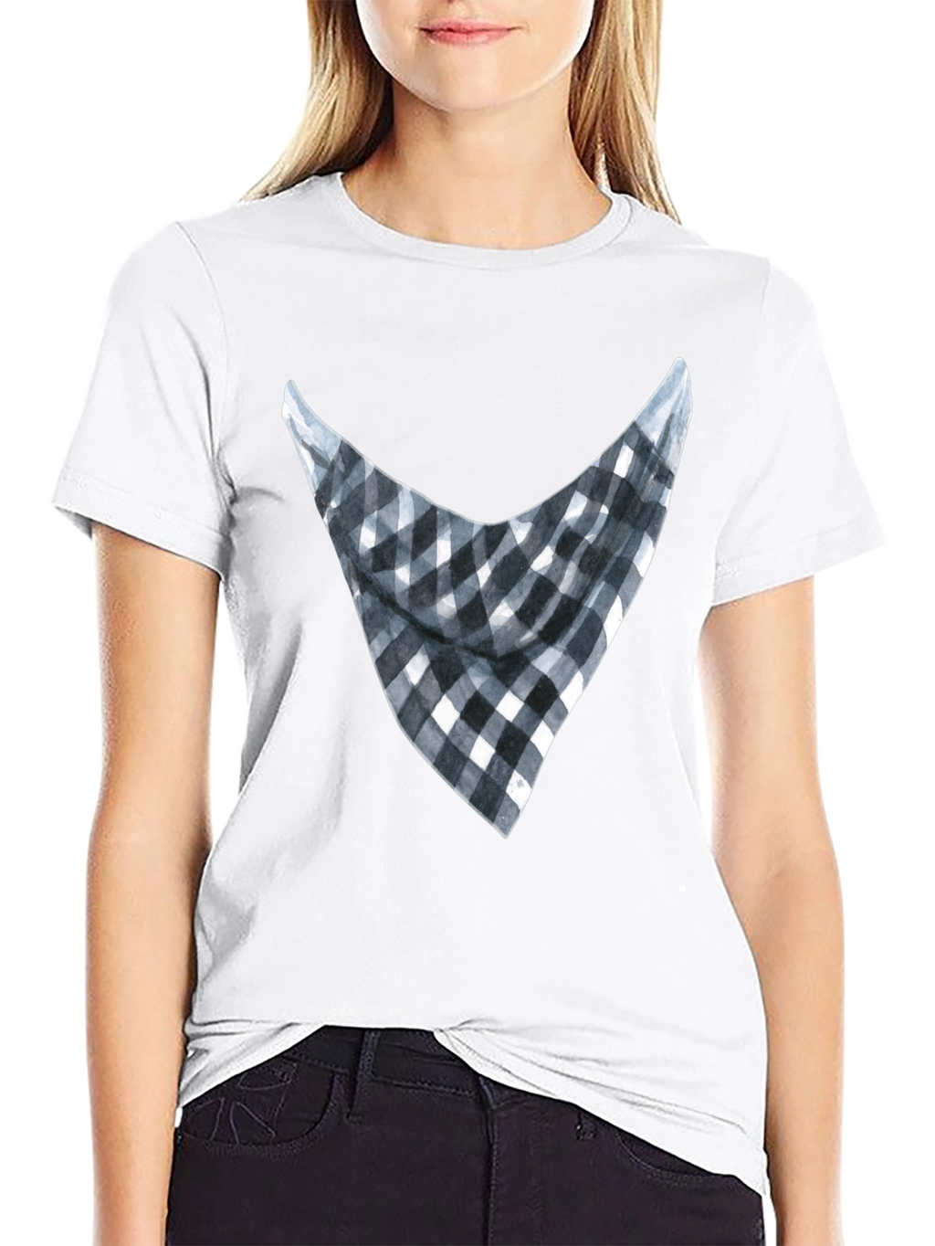 Bandana Print Graphic Tee - Casual Style