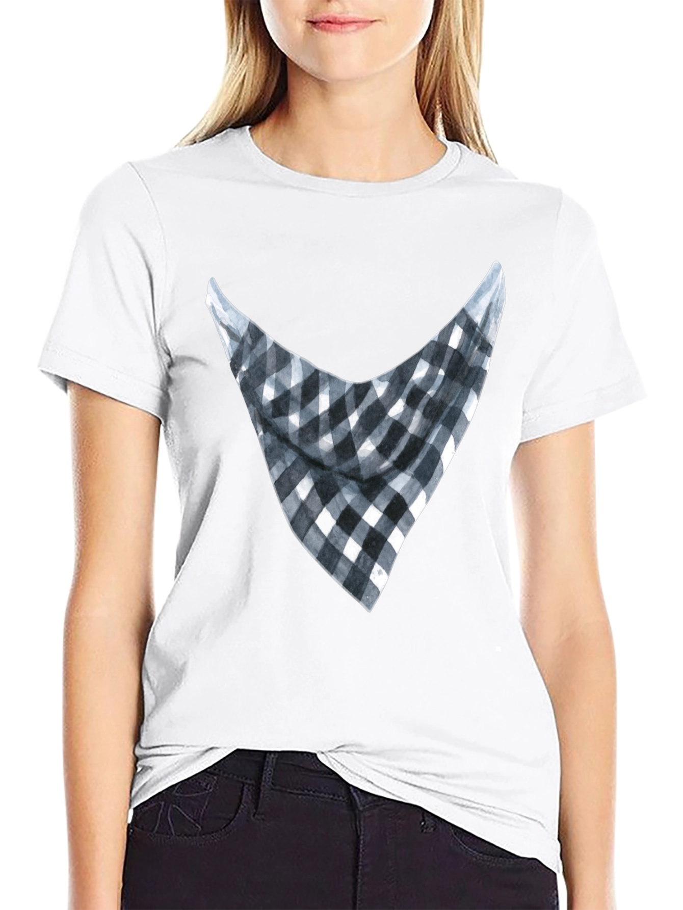 Bandana Print Graphic Tee - Casual Style