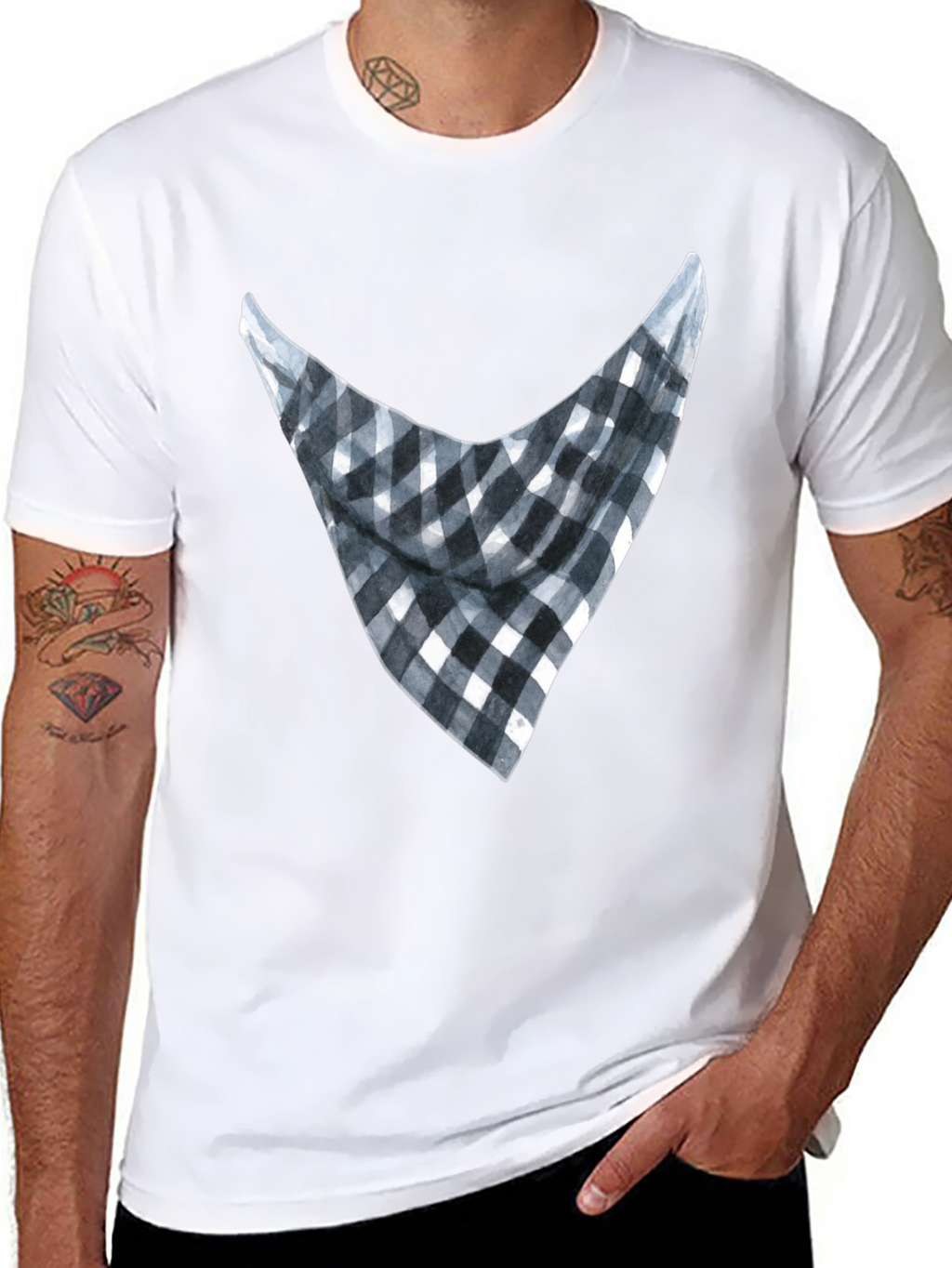 Bandana Print Graphic Tee - Casual Style