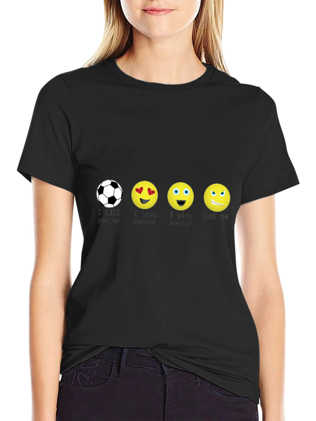 Soccer Emoji Graphic Tee - I Love Soccer T-Shirt