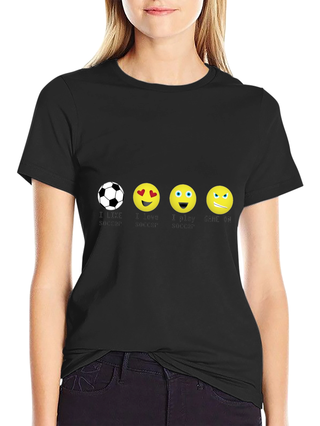 Soccer Emoji Graphic Tee - I Love Soccer T-Shirt