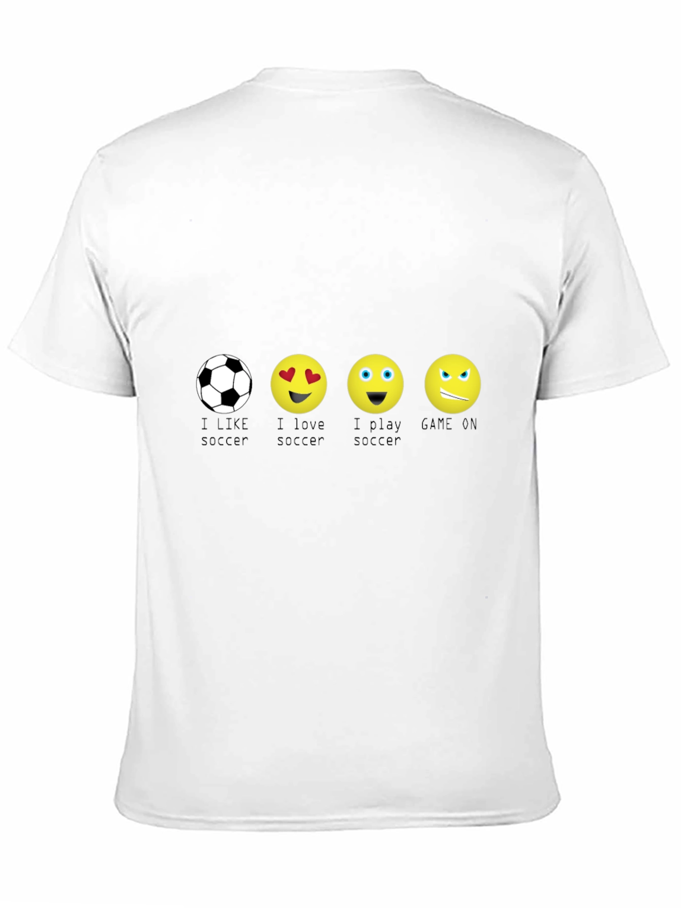 Soccer Emoji Graphic Tee - I Love Soccer T-Shirt