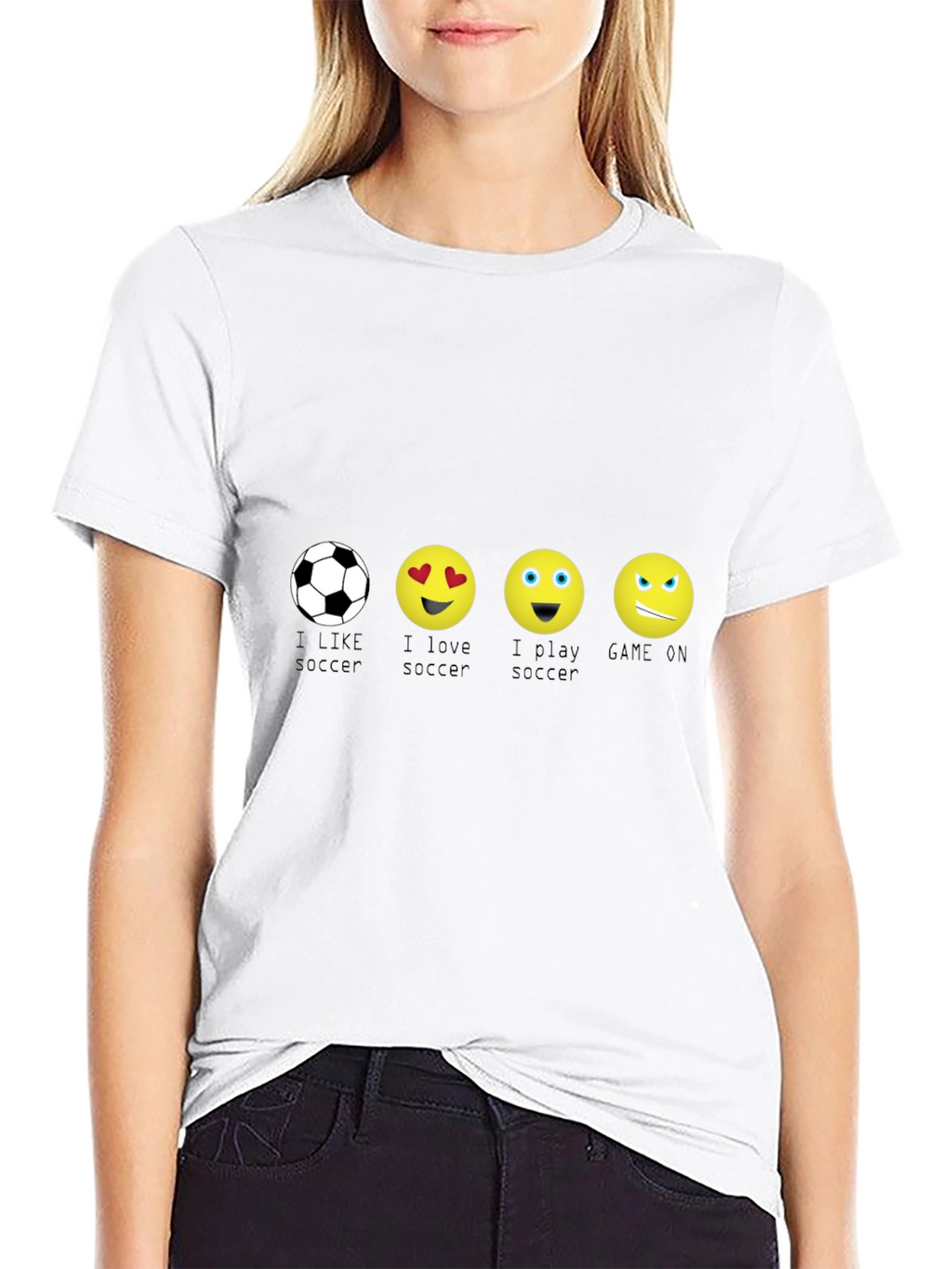 Soccer Emoji Graphic Tee - I Love Soccer T-Shirt